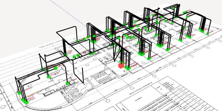 Structured cabling floor plan drawing