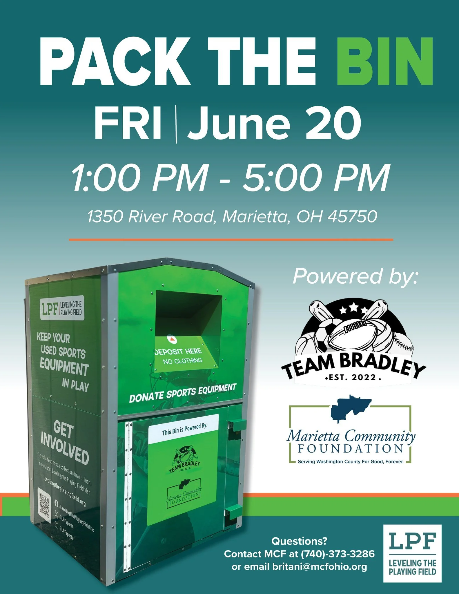 "Pack the Bin" Team Bradley and Leveling the Playing Field
