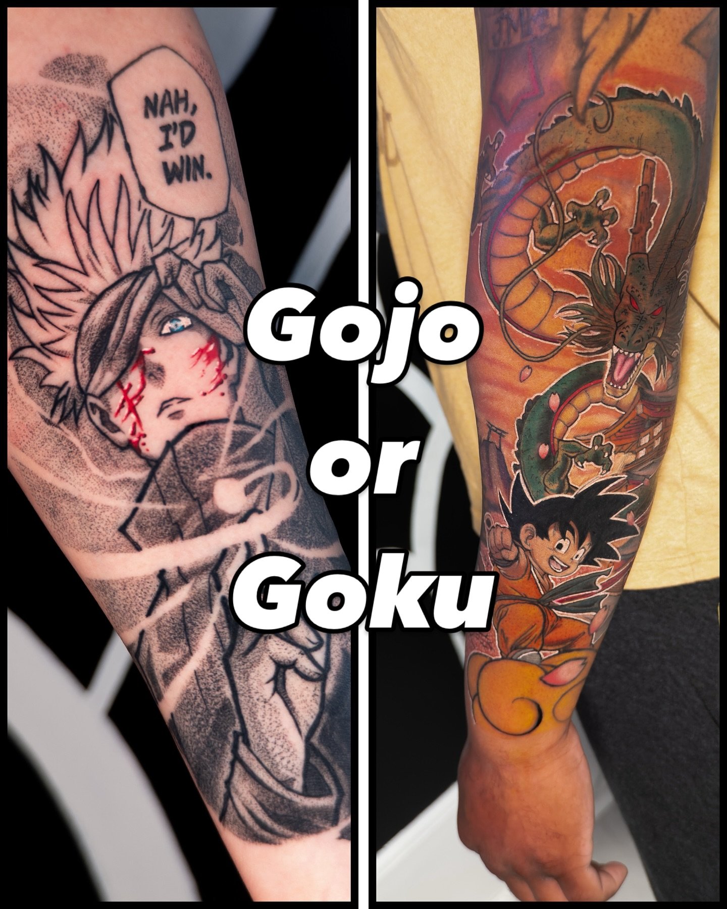 Two gods. One choice.

Does the Divine Kamehameha break through the power of Infinity?
Or is the Unlimited Void too much for the Saiyan to handle?

👁️ Gojo or 🥊 Goku&mdash;drop your pick in the comments and defend your choice.

Slide through and se