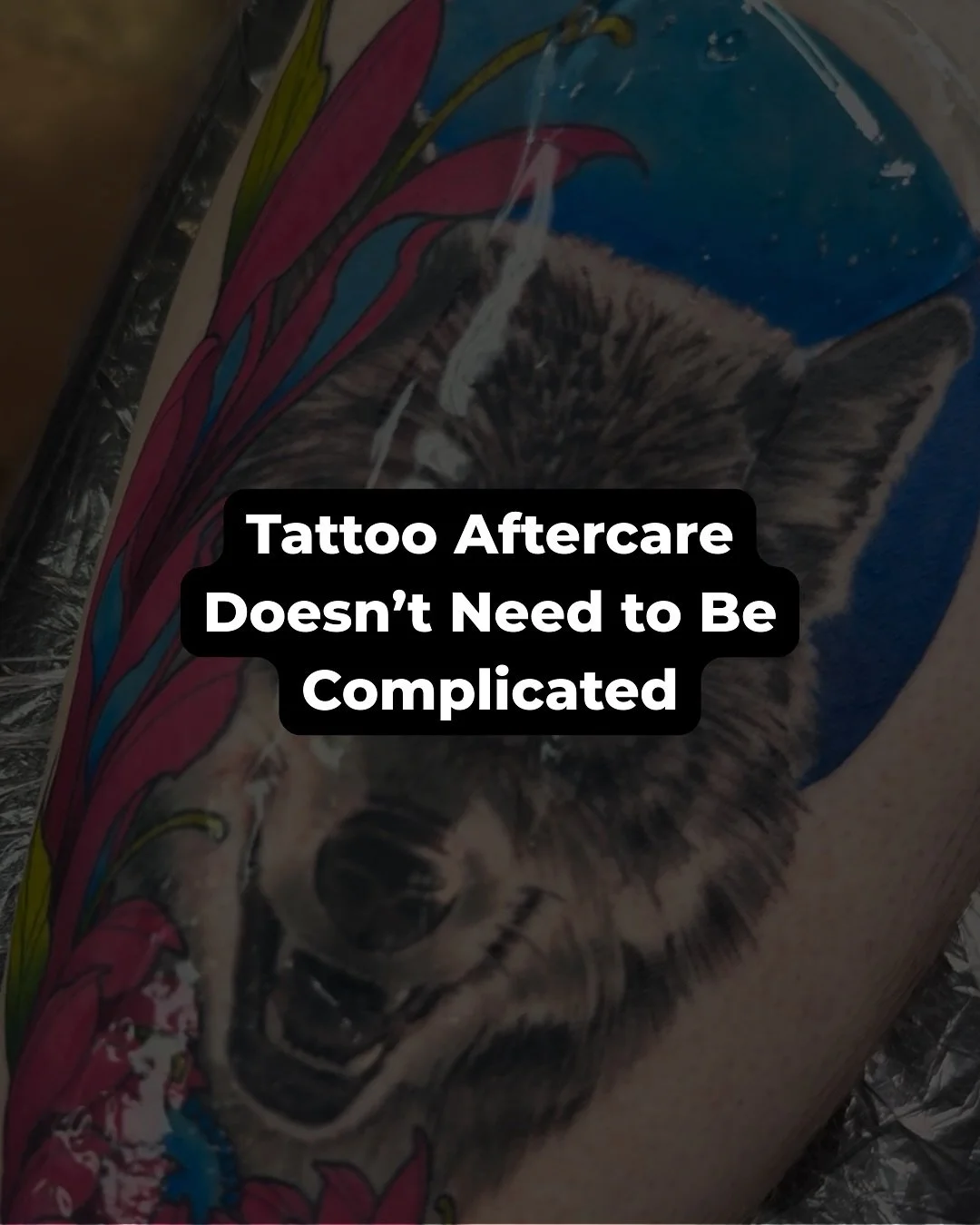 Tattoo aftercare doesn&rsquo;t need to be complicated.
There are only two rules:
✅ Keep it clean
💧 Keep it moisturized

Whether you&rsquo;re using a derm bandage or absorbent pads, that&rsquo;s really all it takes.

For the best results, I recommend