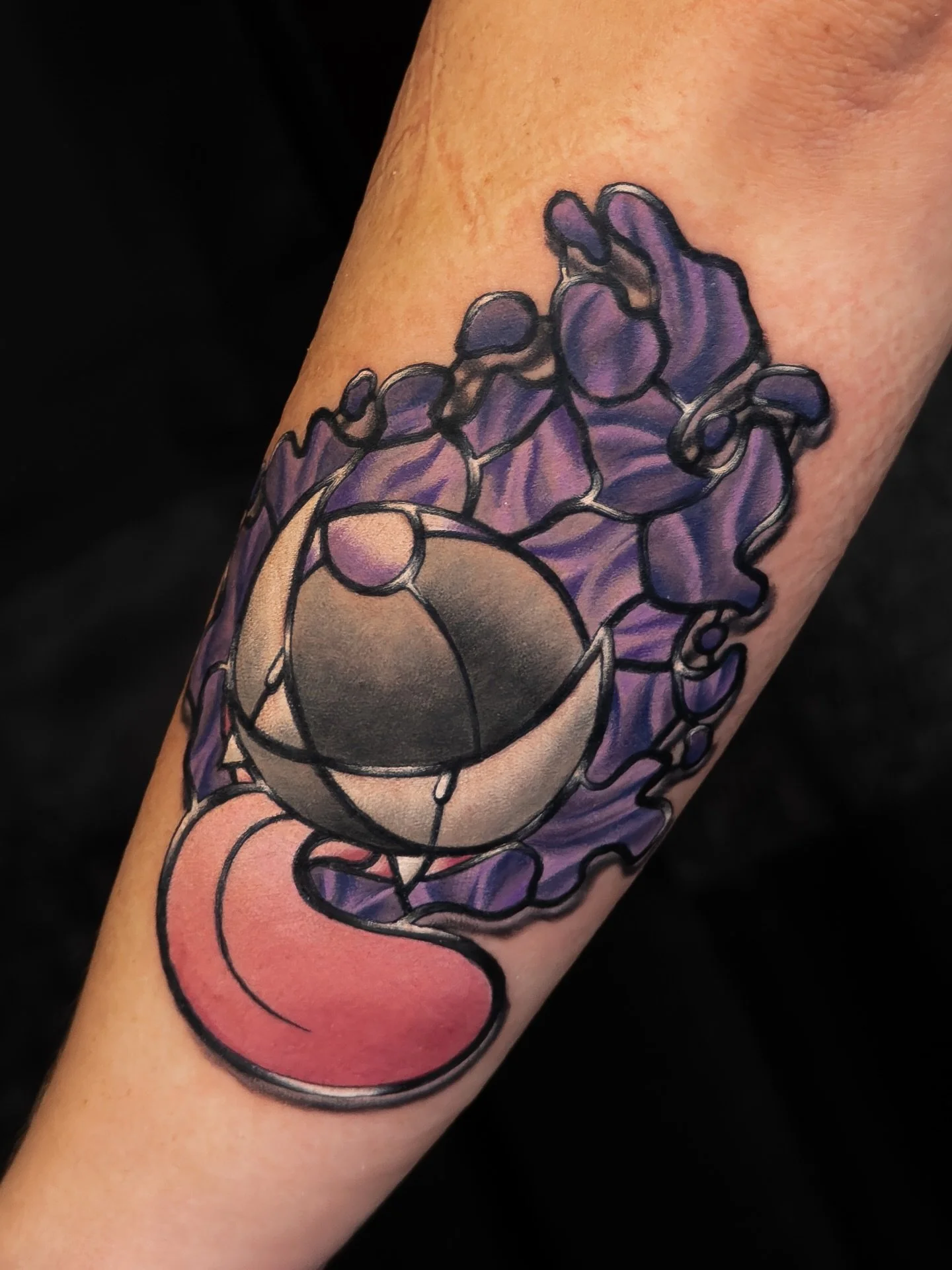 I&rsquo;ve really been enjoying experimenting with these stained glass style tattoos lately.
Different glass patterns, lighting effects, transparencies &mdash; there&rsquo;s so much room to play with texture and color.

We all know Pok&eacute;mon is 