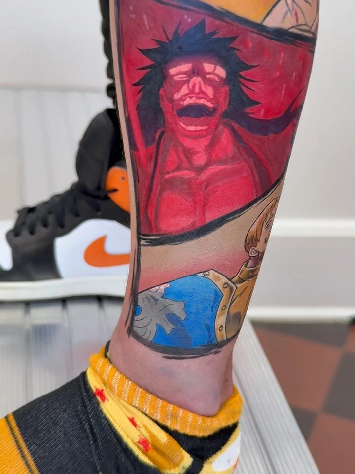 Check out some of the AnimeTattoos sponsored pieces 👀

Each month, they sponsor a portion of the cost for a few larger anime tattoos. If you&rsquo;ve been sitting on a bigger idea, this might be your sign.

Submit your concept at LimitBreak419.com t