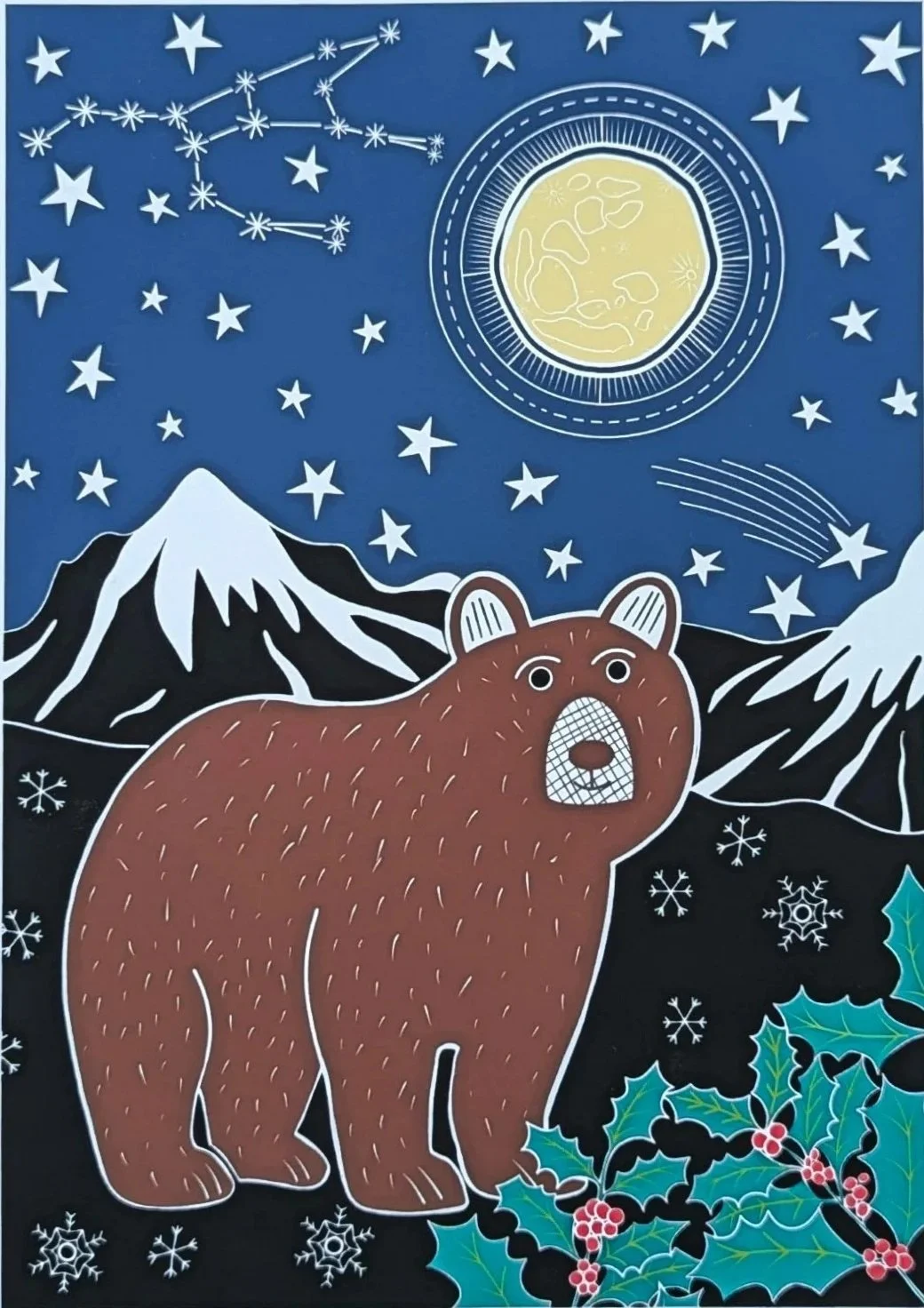 Tamsin the Bear on a Winter Night
Digital