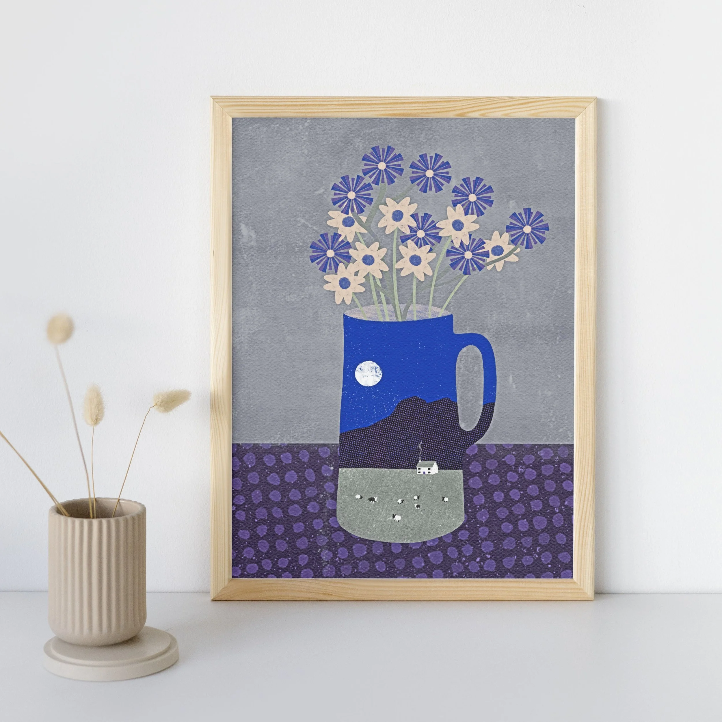 Cottage Vase A4 Print Framed Mockup square.jpg