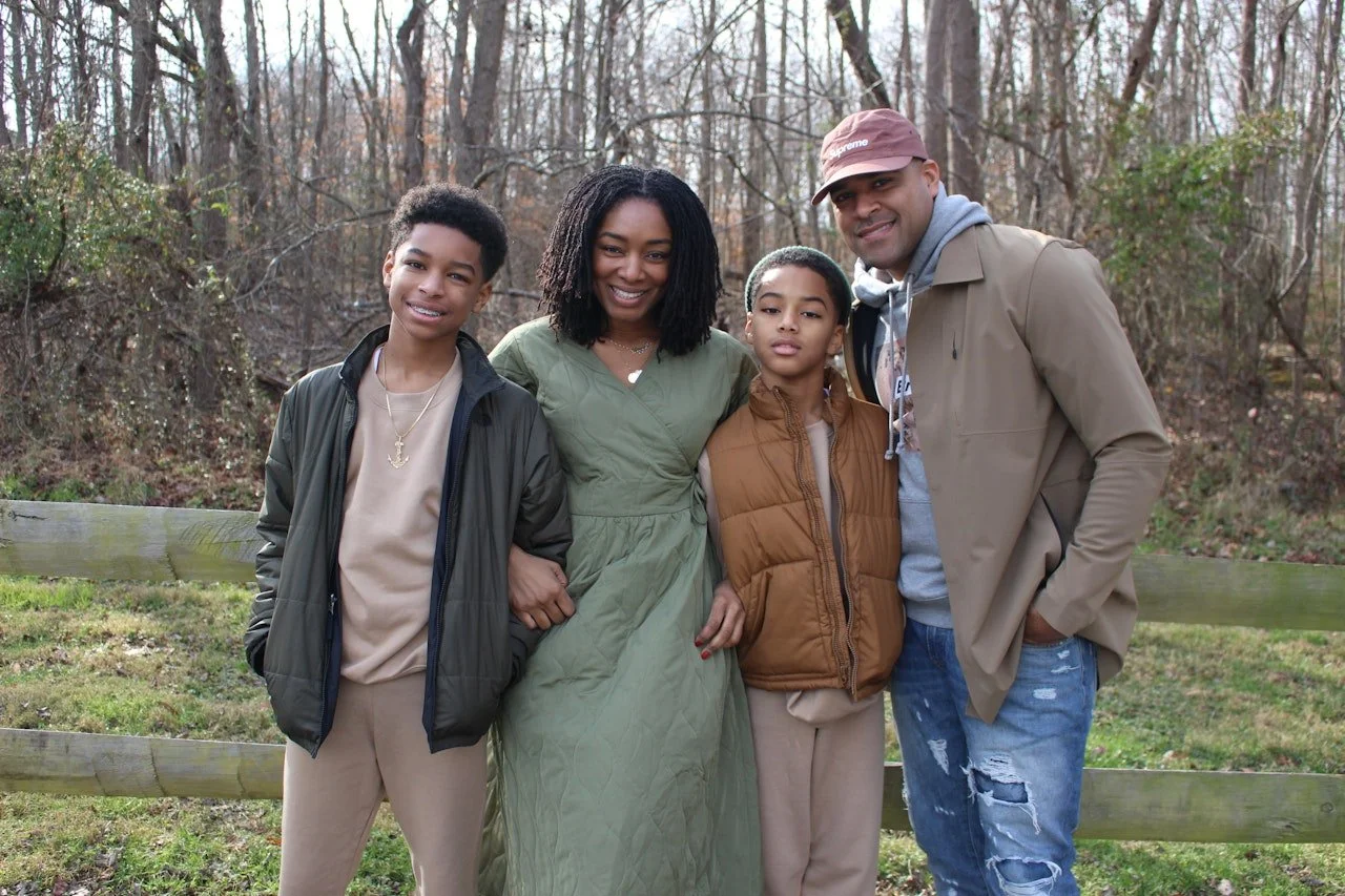A black family with teens