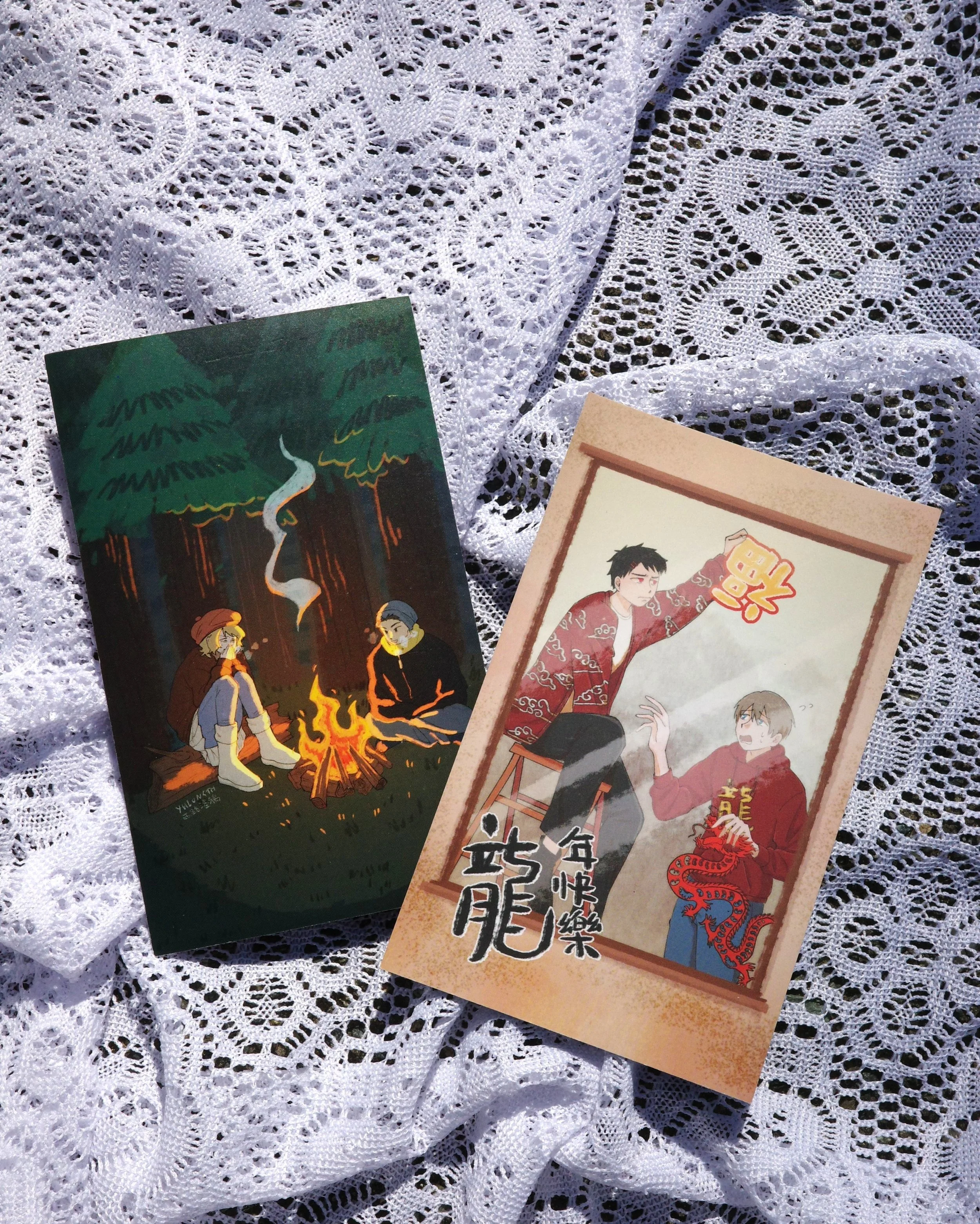 [Original] Double side mini print (Marie and Jonah / Siyu and Joshua)