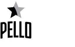 Pello logo with a black star above the text