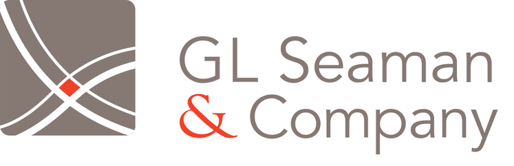 Logo of GL Seaman & Company featuring a stylized graphic of interconnected curved lines and the company name.