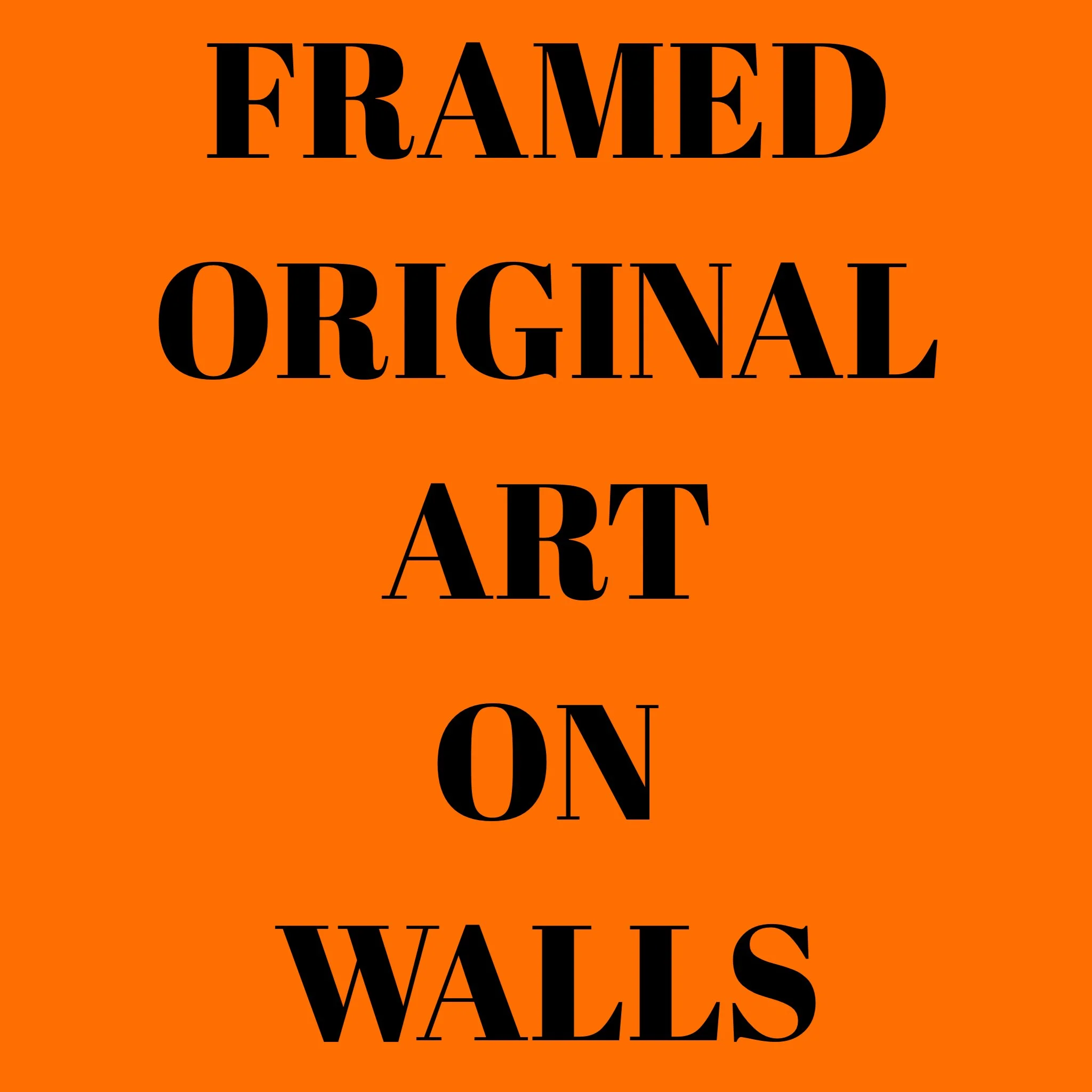 Framed Original Artwork On Walls