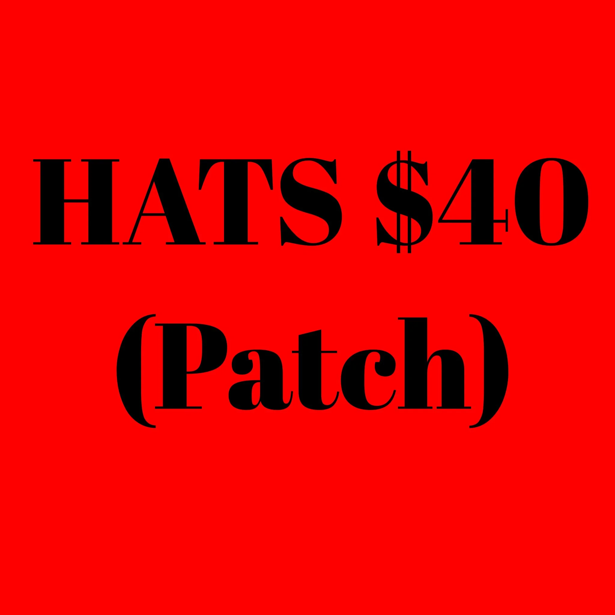 Hats  w/ Patches