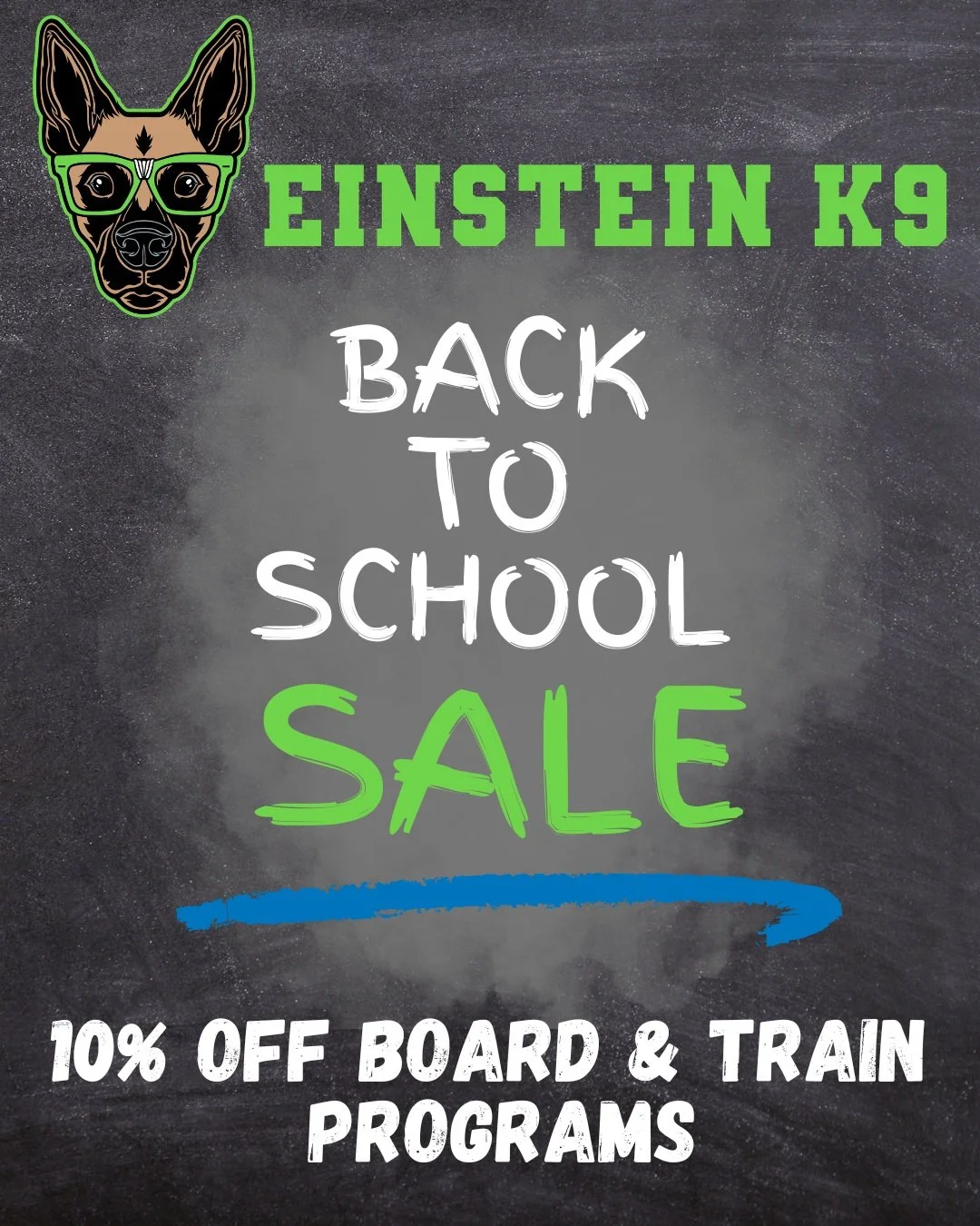 Kids aren&rsquo;t the only ones who need to learn! 🤓 Enroll your dog in any of our Board &amp; Train Programs and receive 10% off! Place your deposit in from September 5th until September 20th to secure your discounted price and your program can be 