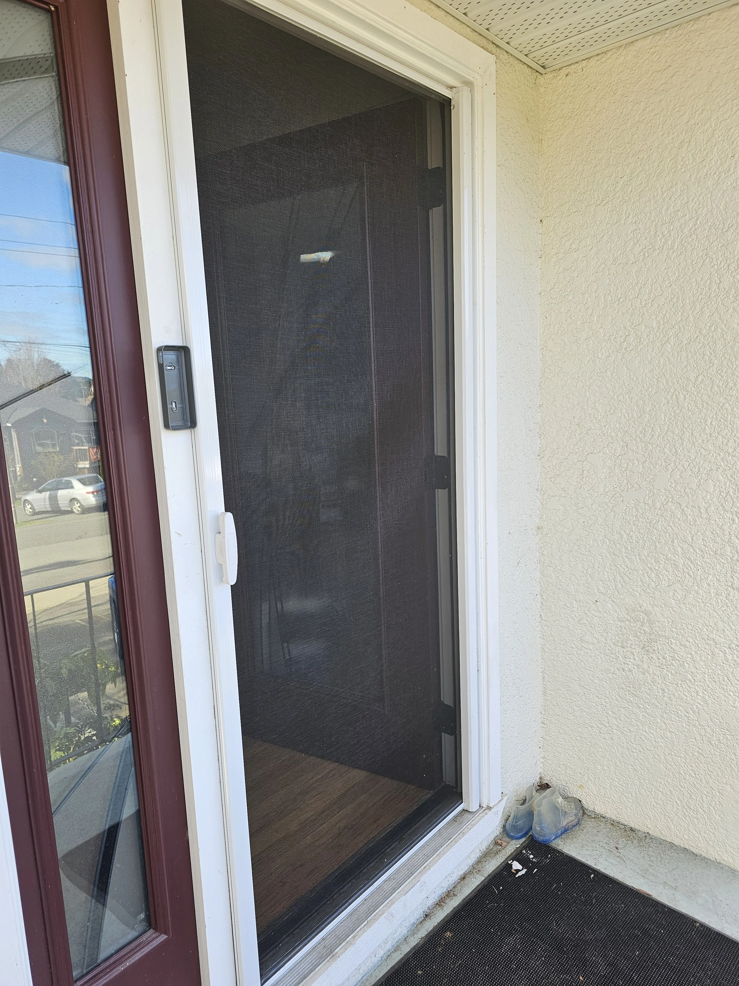 Mirage Retractable on Front Door. Saanich home.