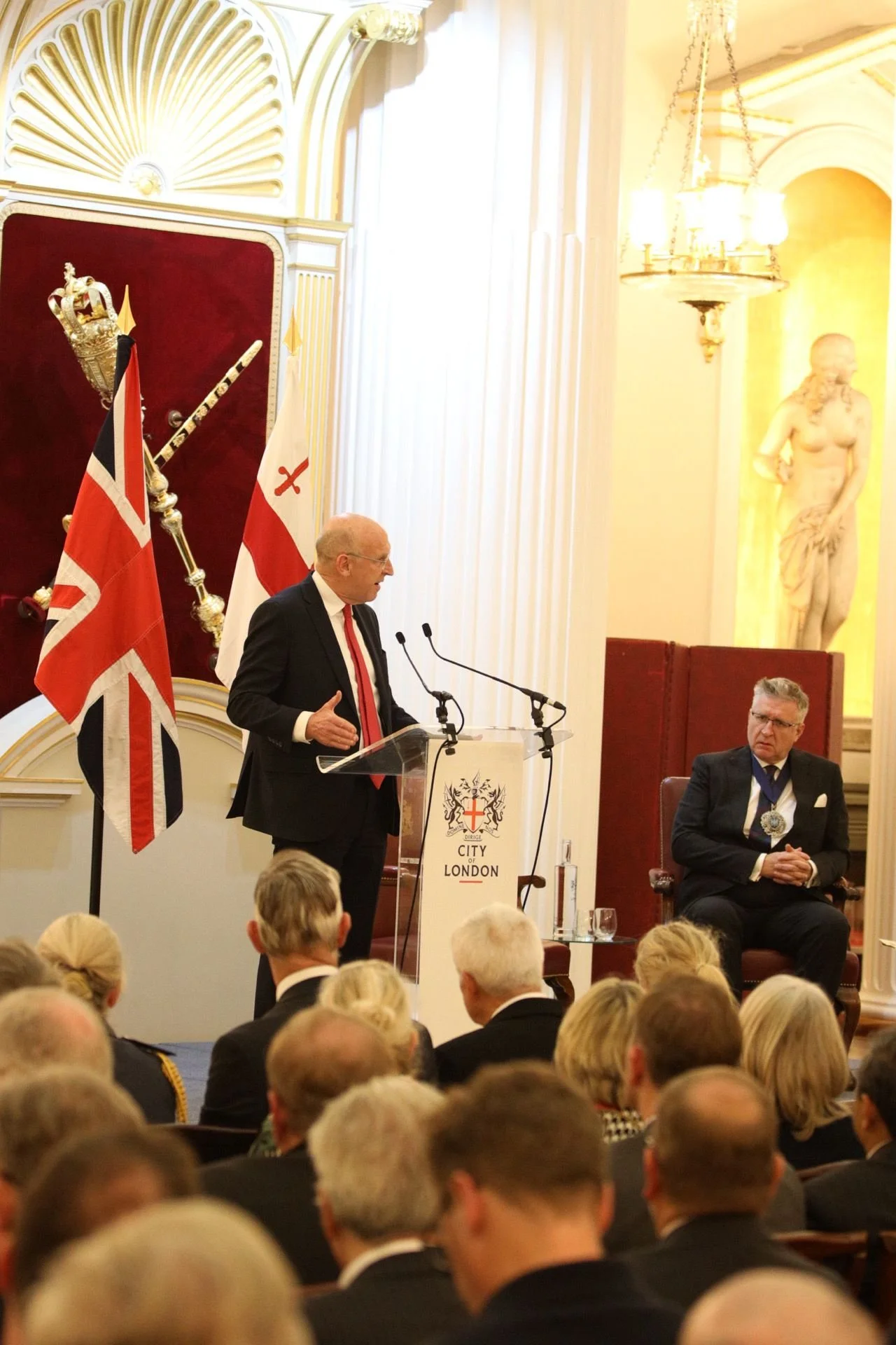 Defence Secretary John Healey speaks