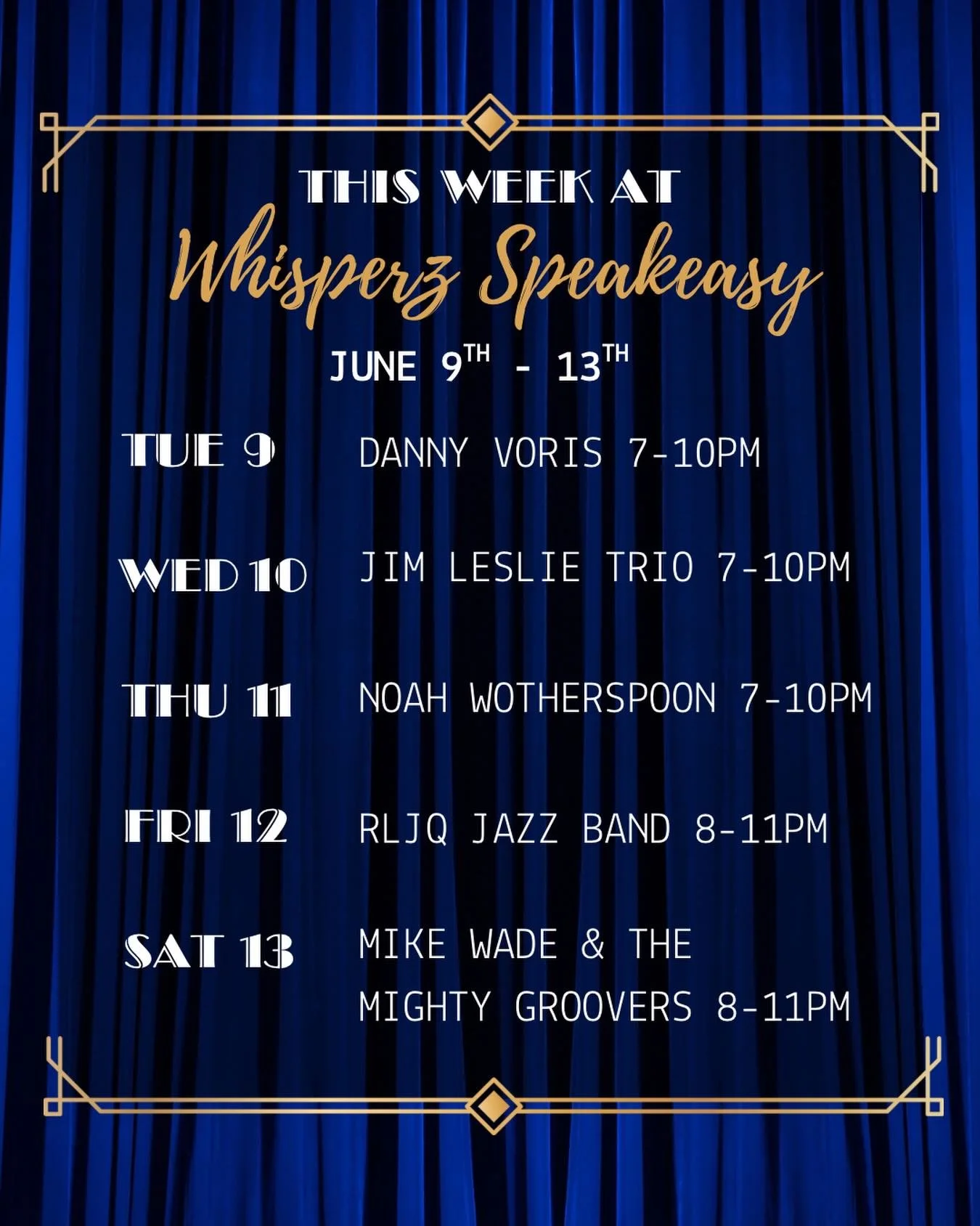 Don&rsquo;t miss our drink special nights! 
TUESDAY - WINE NIGHT
50% off wine by the glass &amp; 10% off the bottle!
WEDNESDAY - WHISKEY NIGHT
25% off all standard whiskey, scotch &amp; bourbon pours and cocktails!
THURSDAY - MARTINI NIGHT
All of our