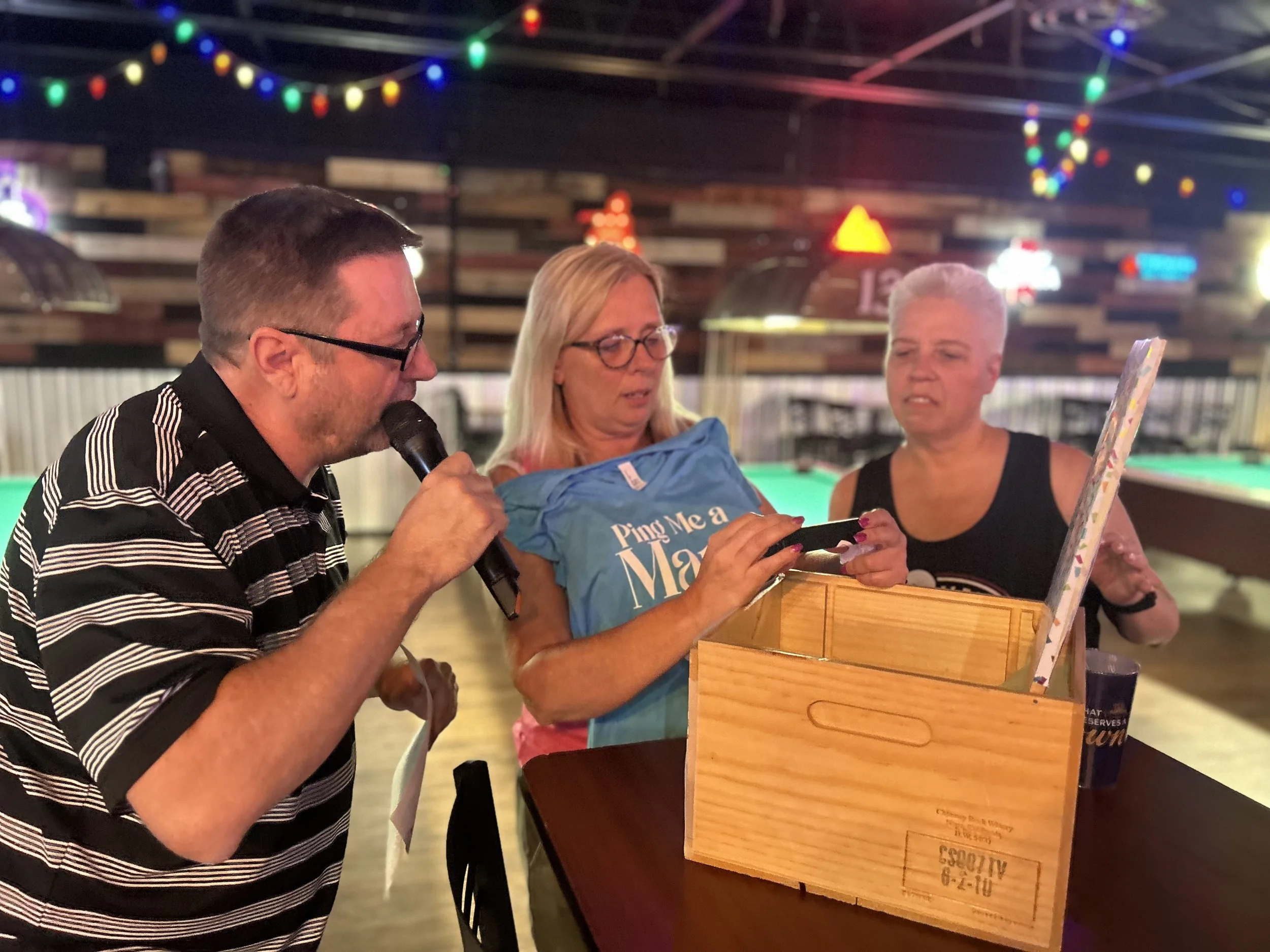Mystery Box full of prizes for Trivia winners on Friday night