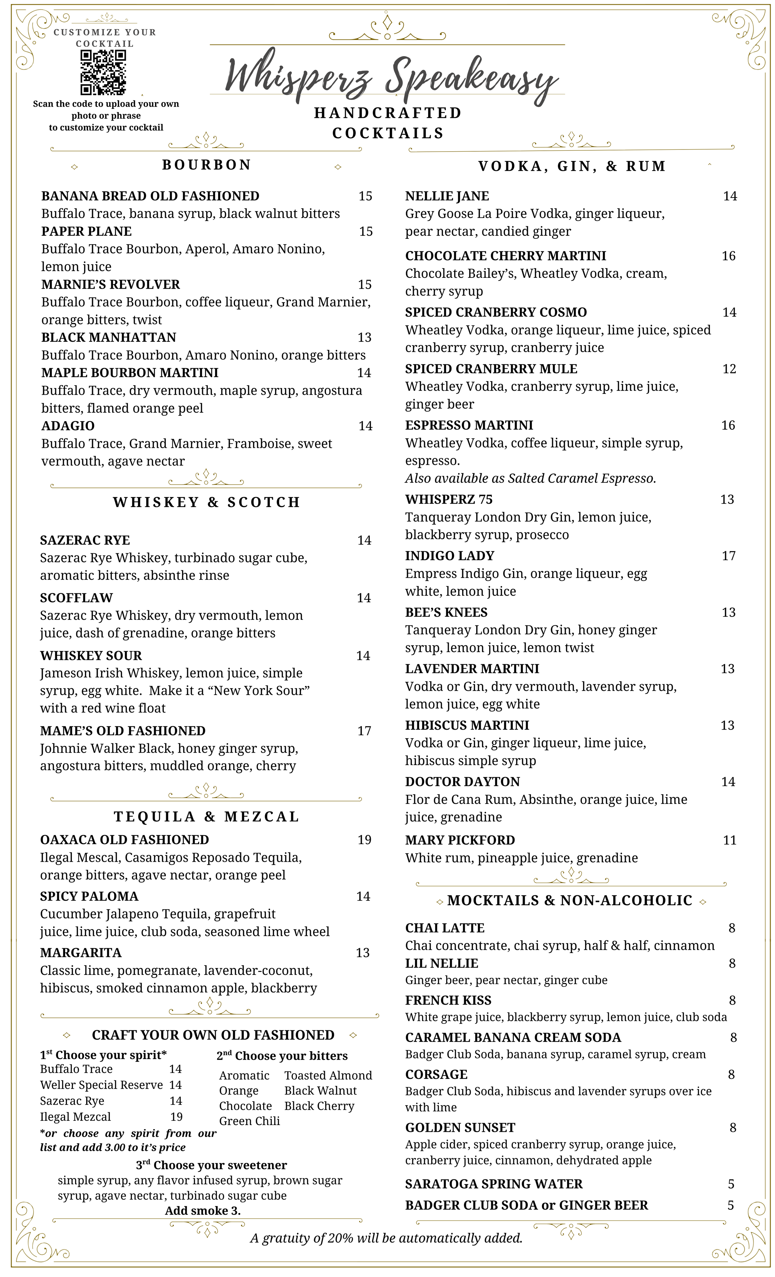 Whisperz Speakeasy Cocktails & Mocktails