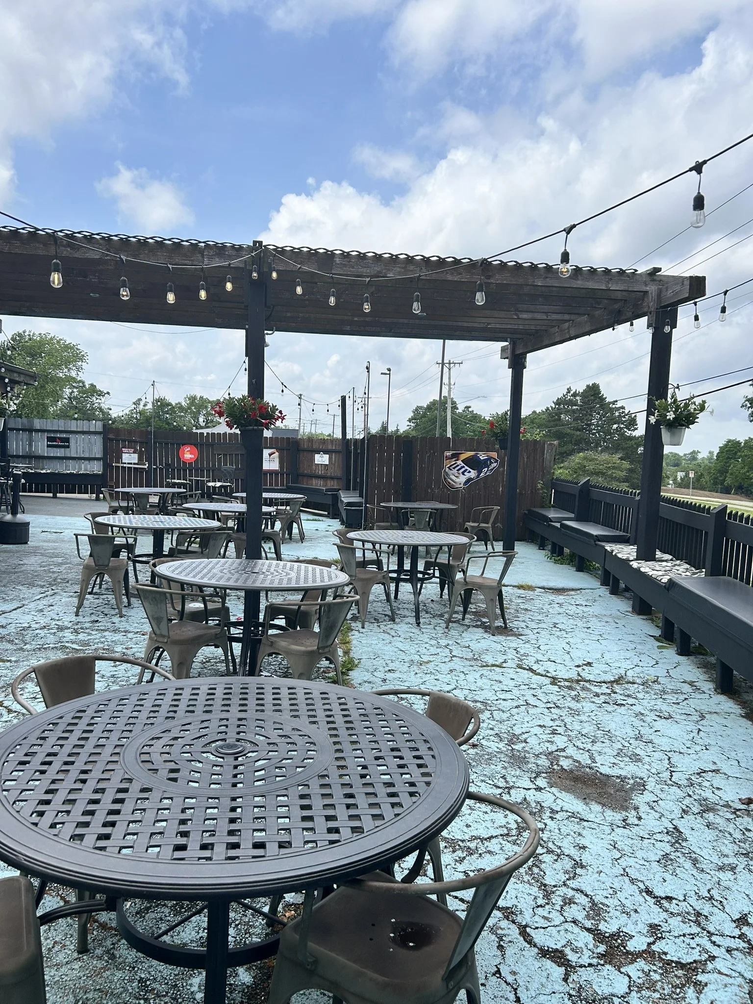 Big patio with plenty of tables at MVSB