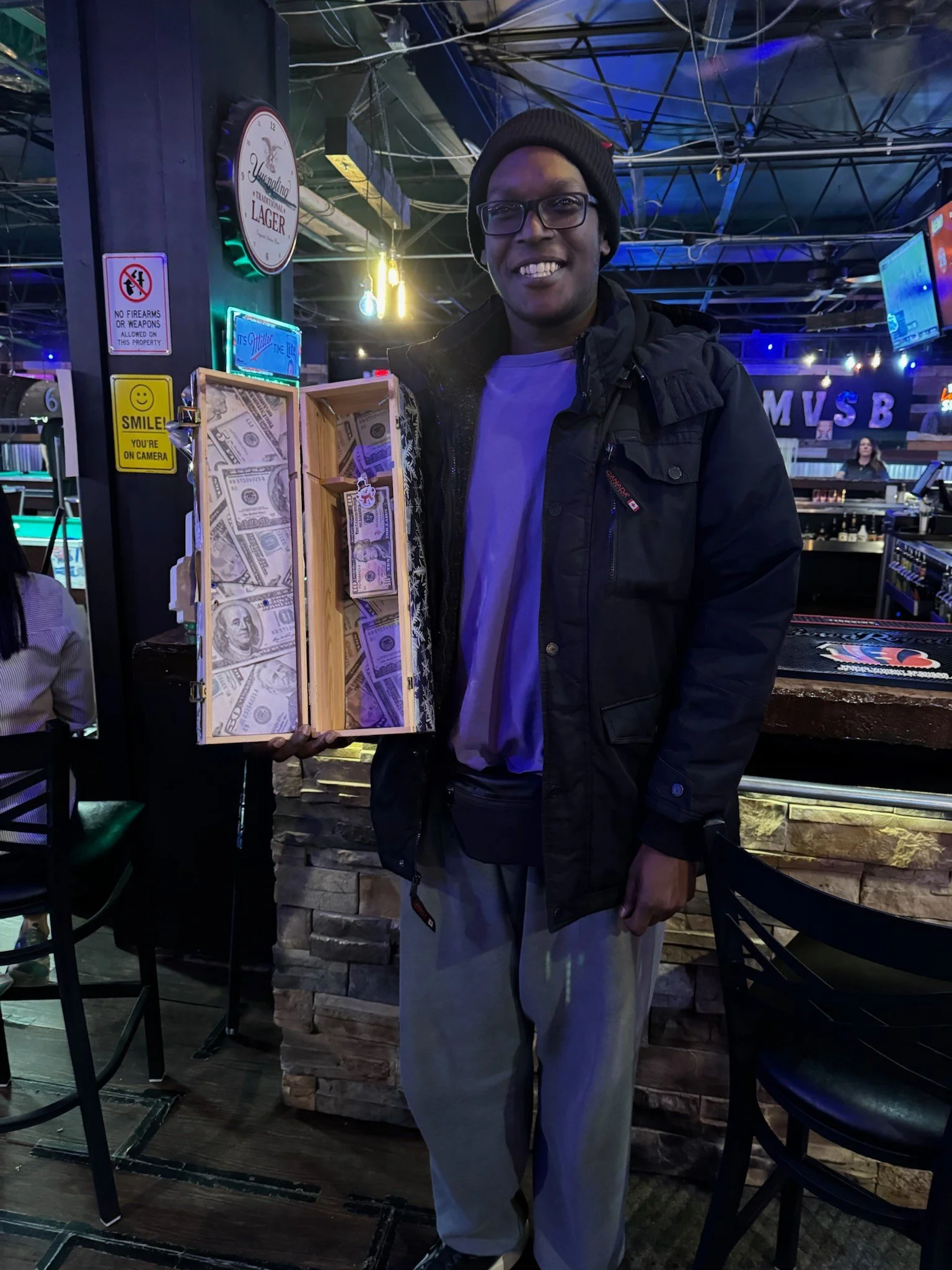 Cash prize winners at Miami Valley Sports Bar