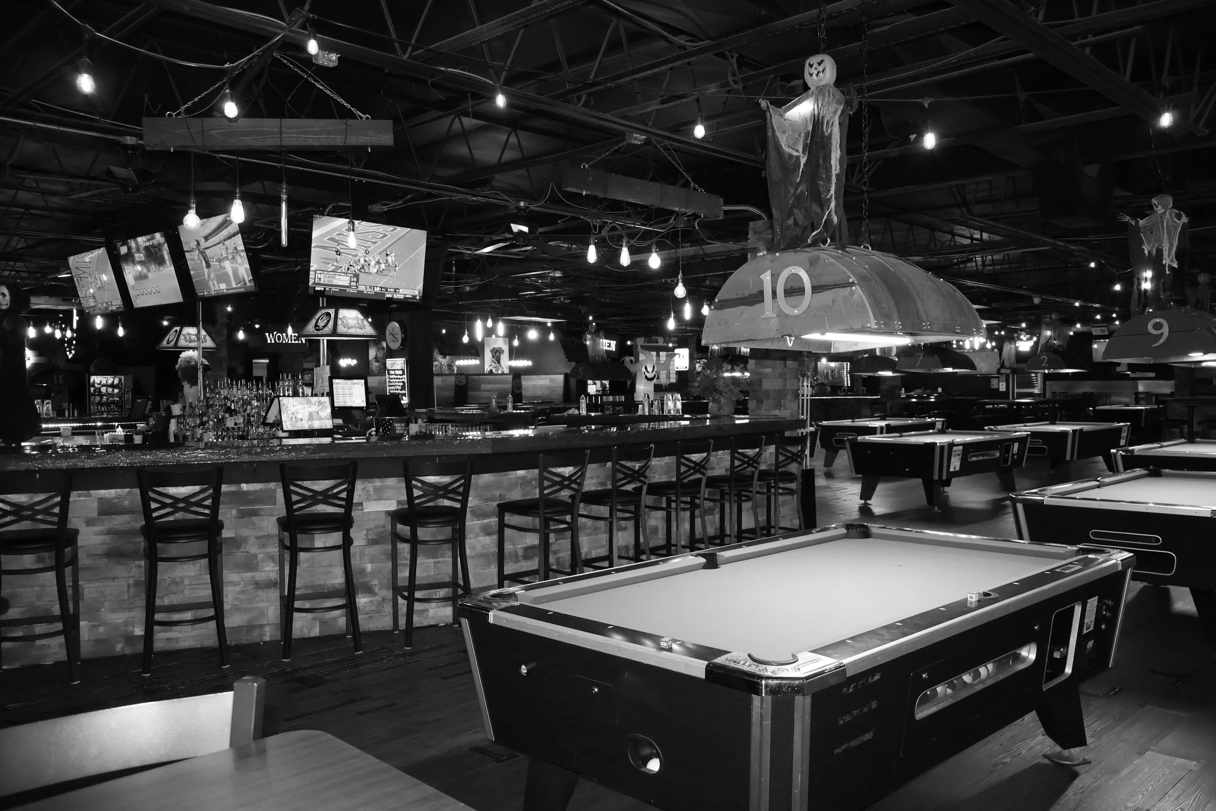 Pool tables at Miami Valley Sports bar.