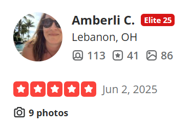 Amberli C. gave Whisperz Speakeasy a 5 star yelp review.