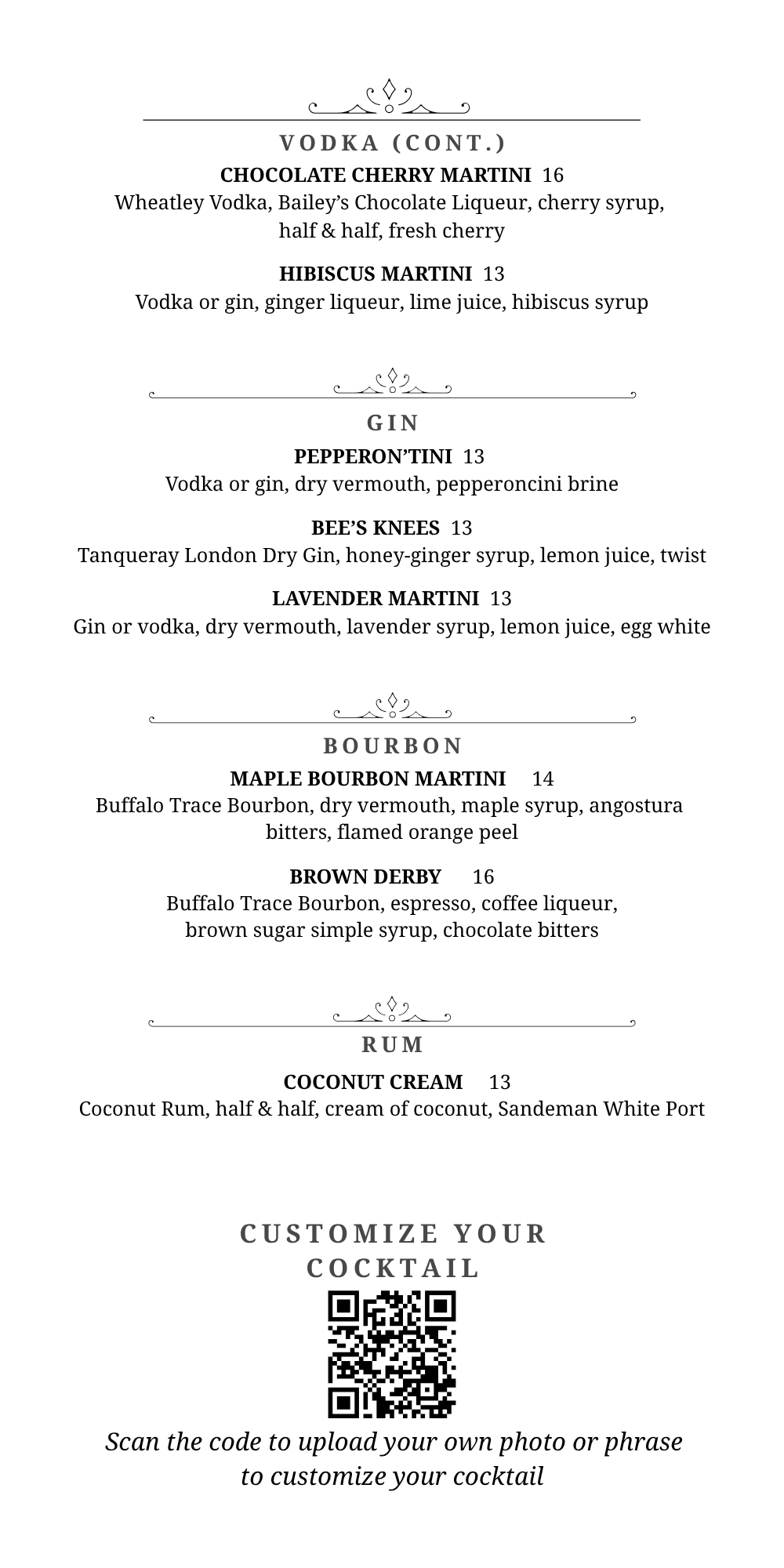 Whisperz Speakeasy Handcrafted Martinis