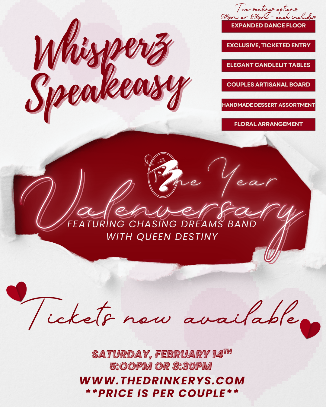 One Year Valenversary - Valentine's Day and Anniversary Celebration with Chasing Dreams