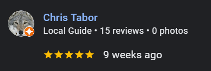 Chris Tabor gave Whisperz Speakeasy a  5-star rating on Google.