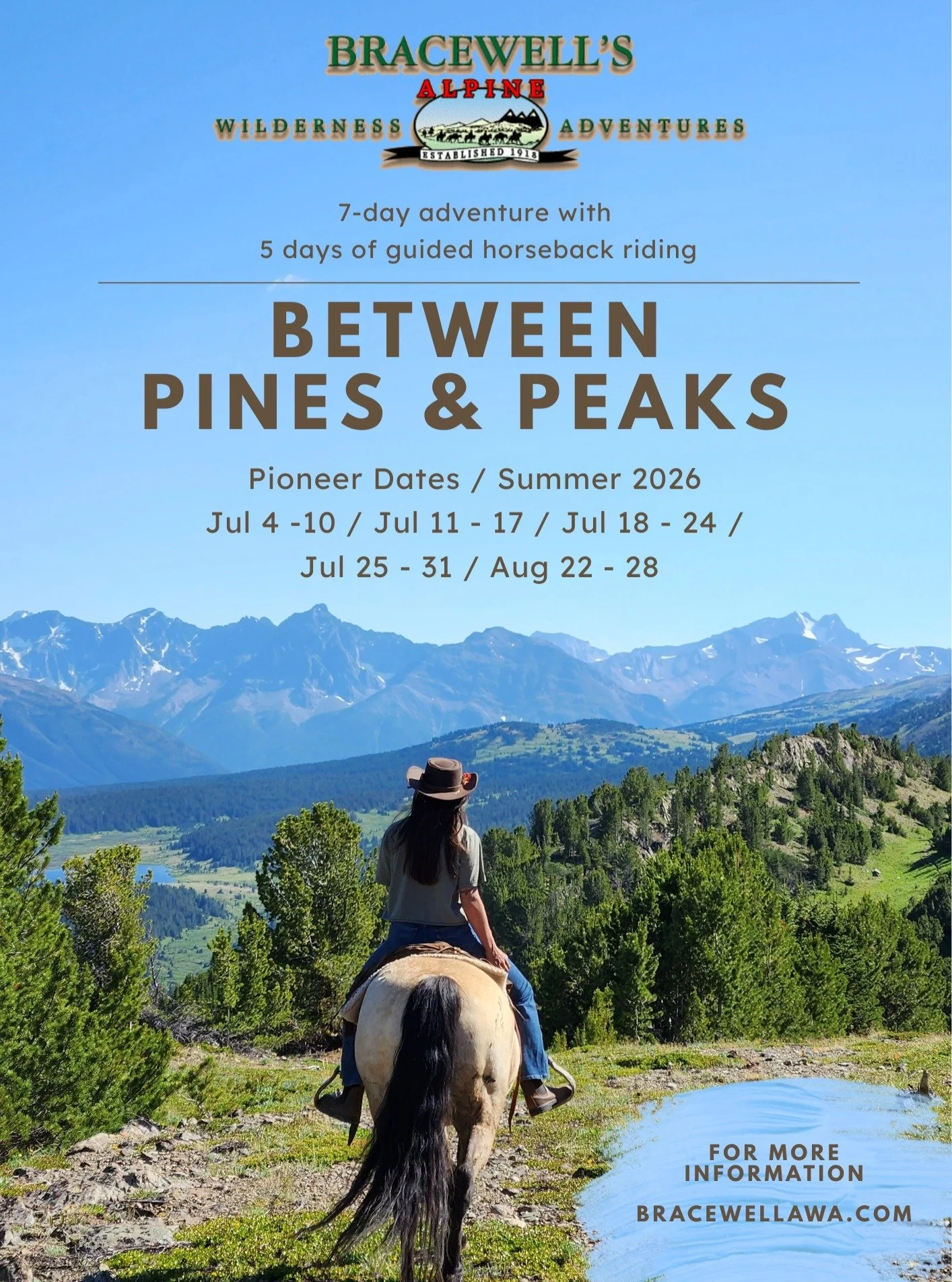2026 ADVENTURE DATES ARE HERE 😍
Booking is officially open!

Whether you&rsquo;re joining a Pioneer Trip &mdash; riding out from camp each day (Beginner - Intermediate)

or an Explorer Trip, heading deeper into the backcountry (Intermediate - Expert