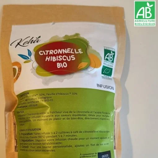 Citronnelle hibiscus bio de chez les saveurs de keha