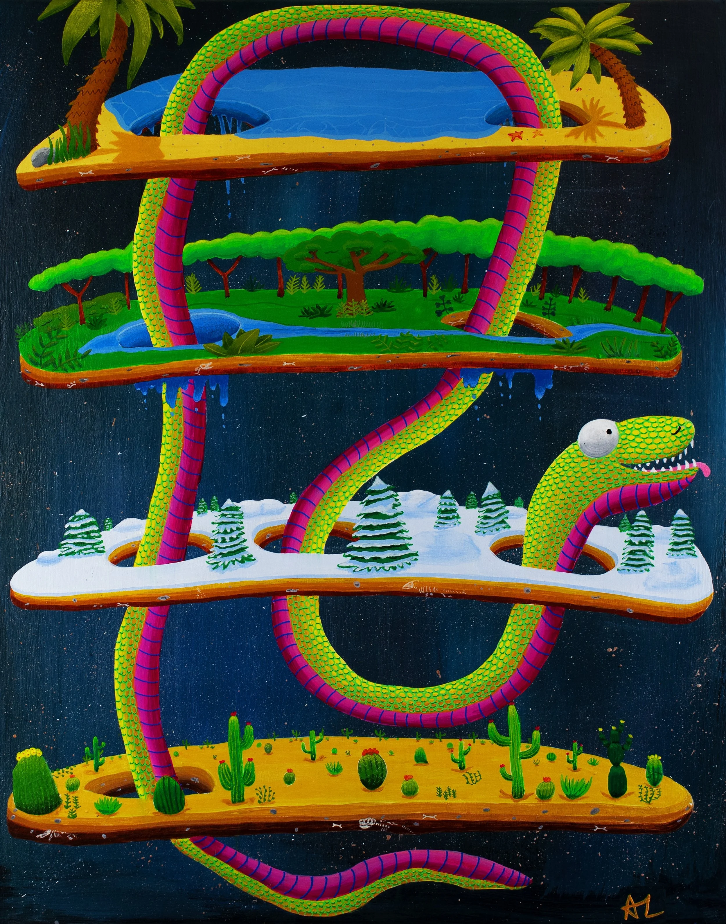 Snaking Through Universes