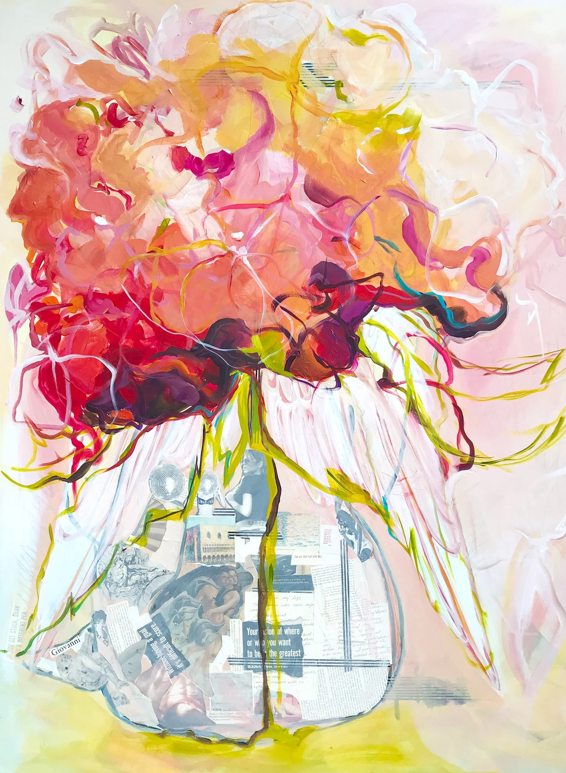 Venus  54 x 44in acrylic collage