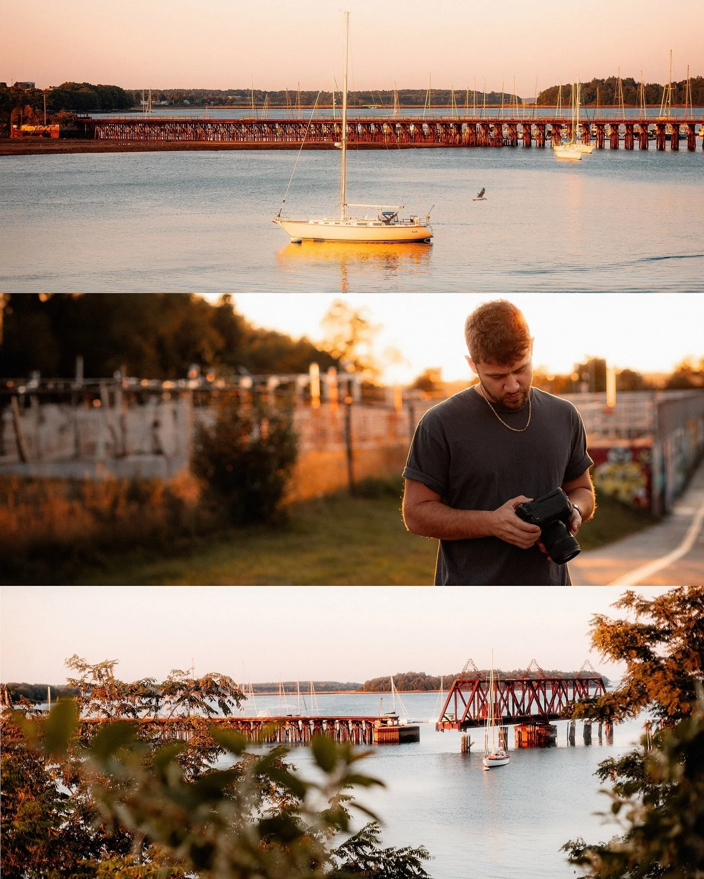 Evening walks with @hairbyalyssaashley during sunset are my favorite. 🌅☀️
.
.
#sunset #maine #mainelife #portlandmaine #portland #mainetheway #sunrise #canon #canonphotography #landscape #prints #lightroompresets #photoediting