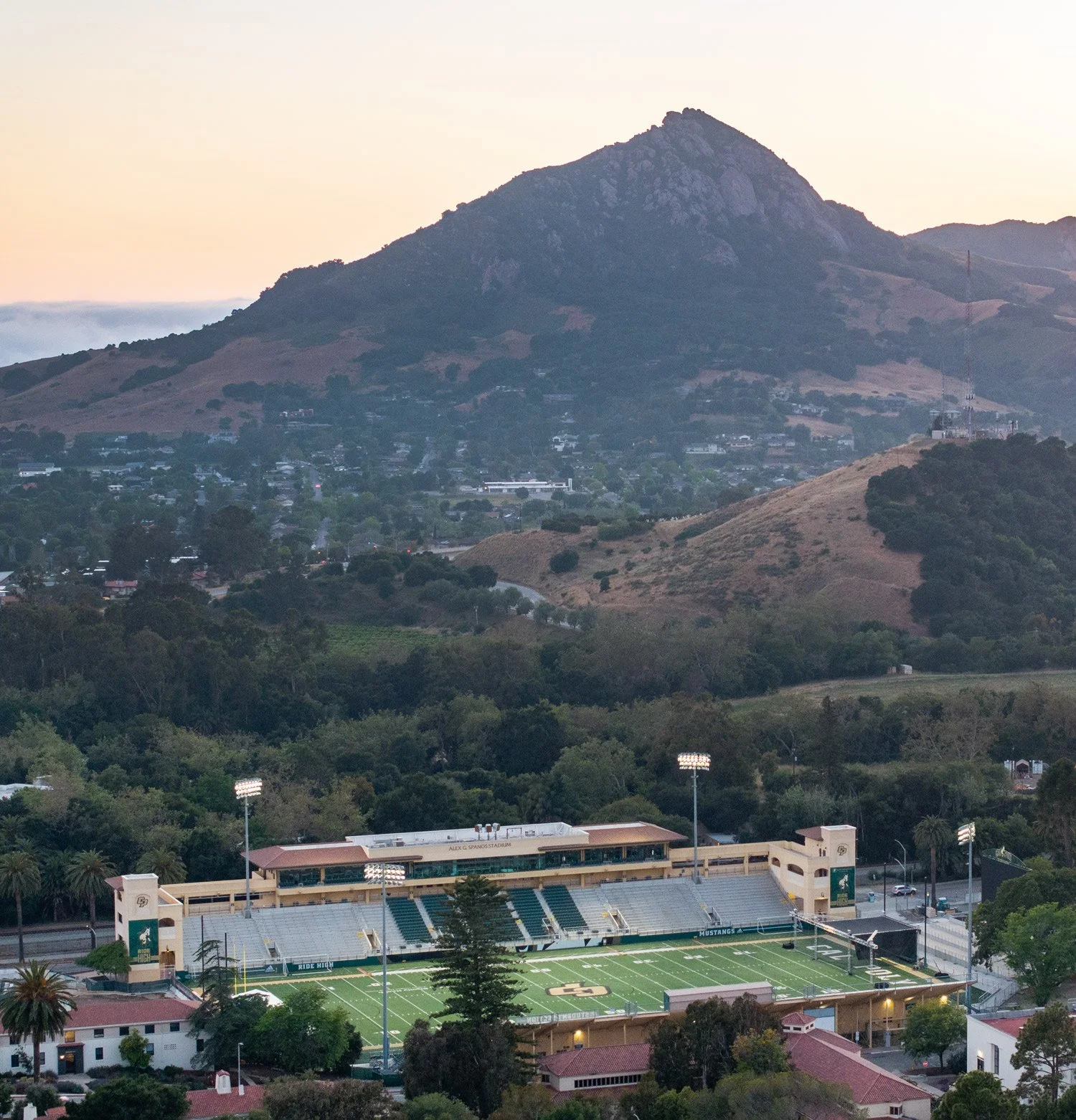 aerial view bishop peak cal poly