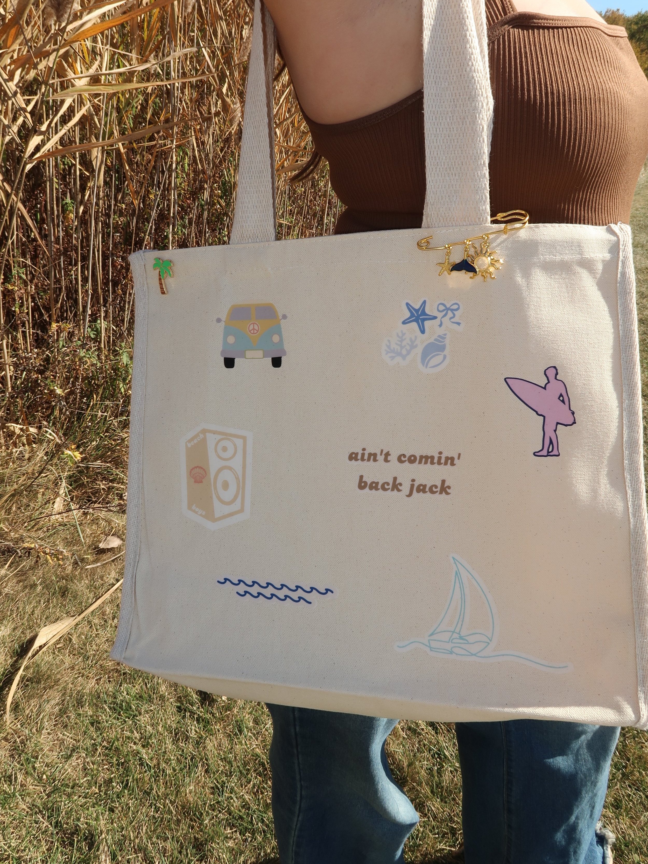 The Coastal Girl Tote Bag: For Your Beach Day Essentials - charmer design bar