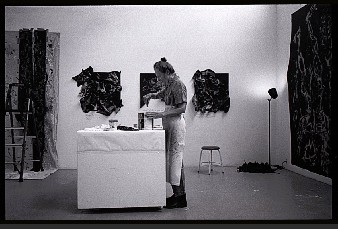 Studio photo, 2025. Banff Centre for the Arts. Photo credit: www.emilydeboer.com 