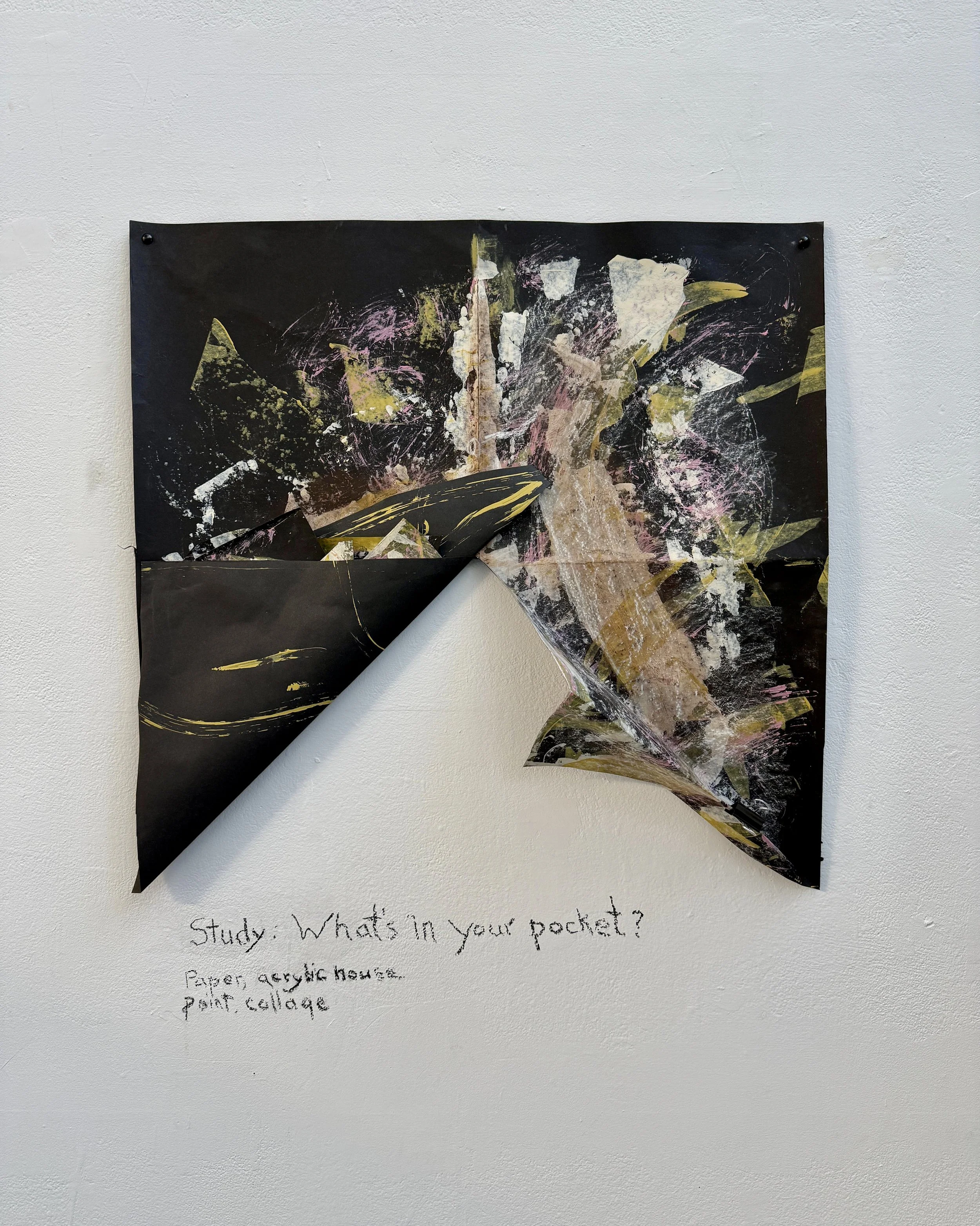 Study #2/3, 2025. Paper, acrylic paint, 71 x71cm