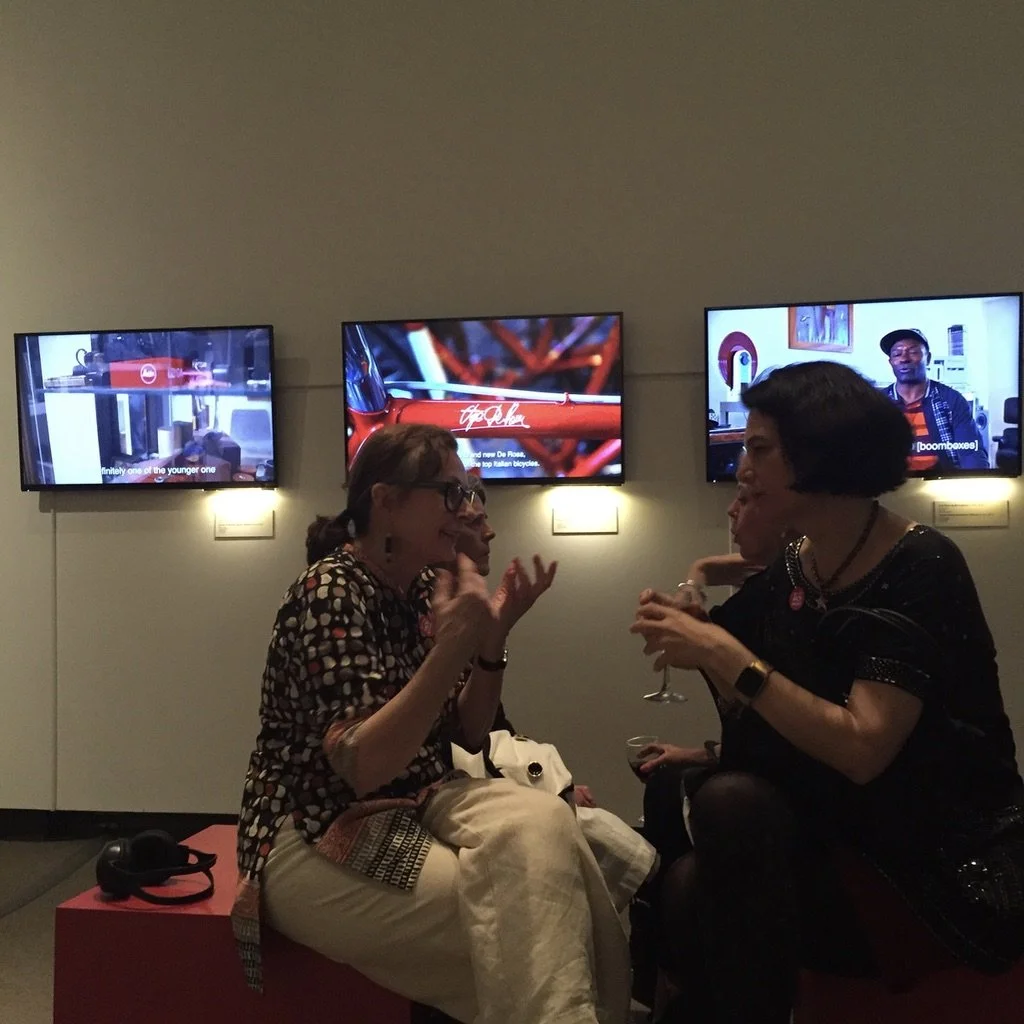 At the opening of "All Together Now", Museum of Vancouver, showing SIAT student films.