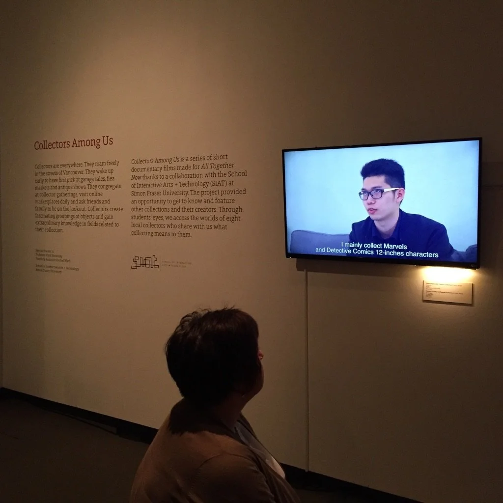 At the opening of "All Together Now", Museum of Vancouver, showing SIAT student films.