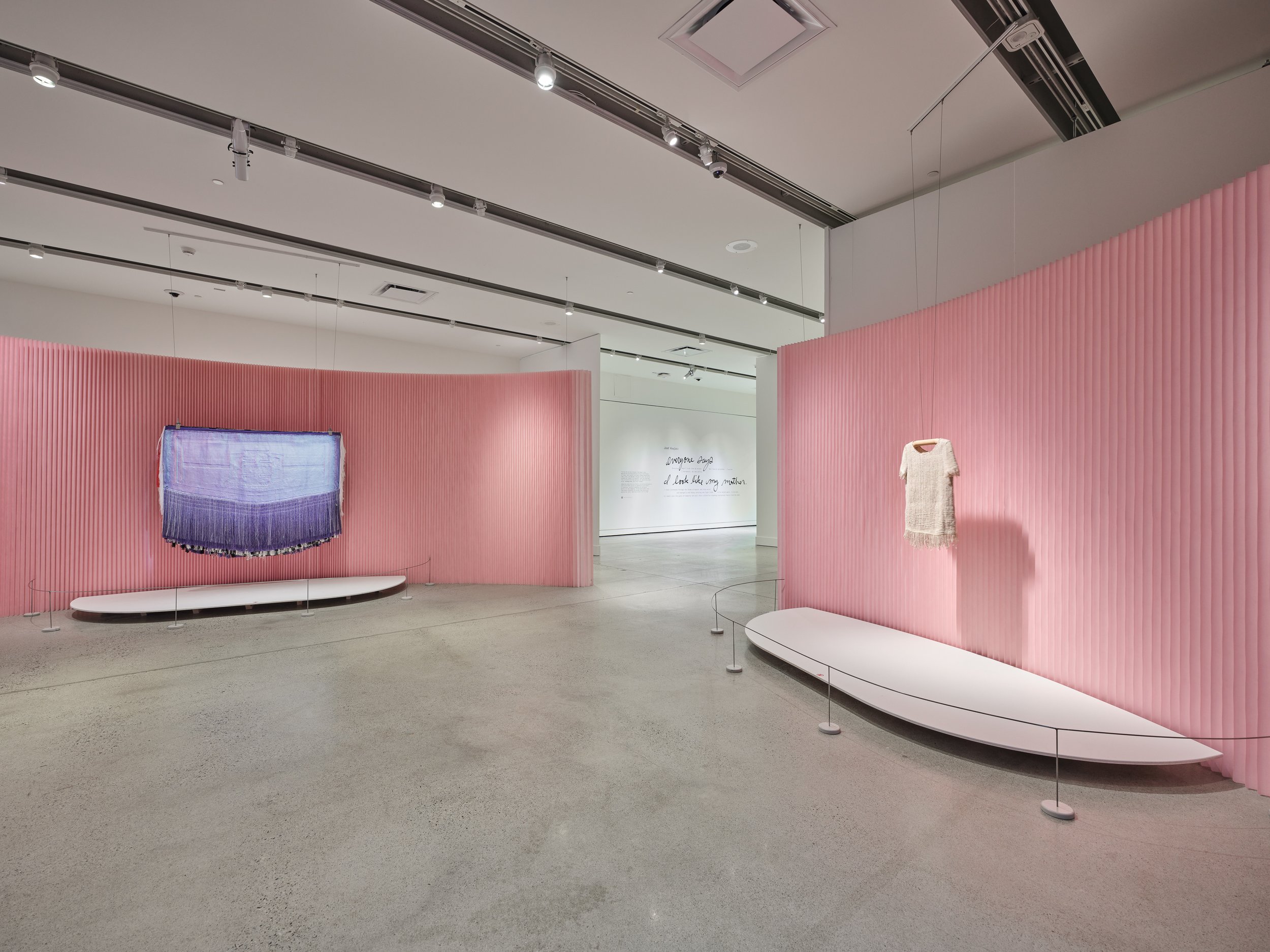 Installation view, "Jaad Kuujus: Everyone Says I Look Like My Mother", Museum of Anthropology at UBC, 2025-26. Photo by Dennis Ha, courtesy Museum of Anthropology.