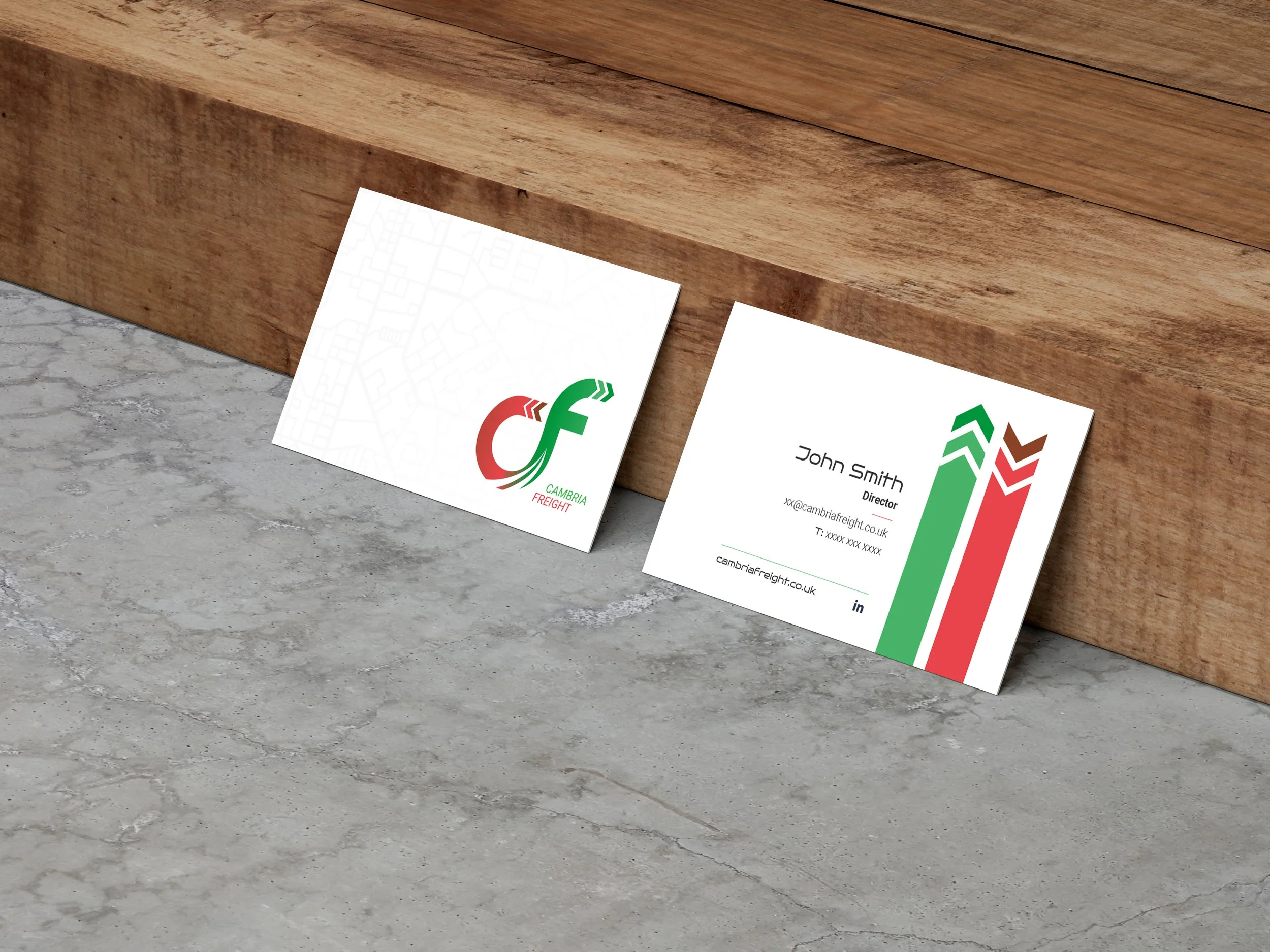 Cambria Freight business card design