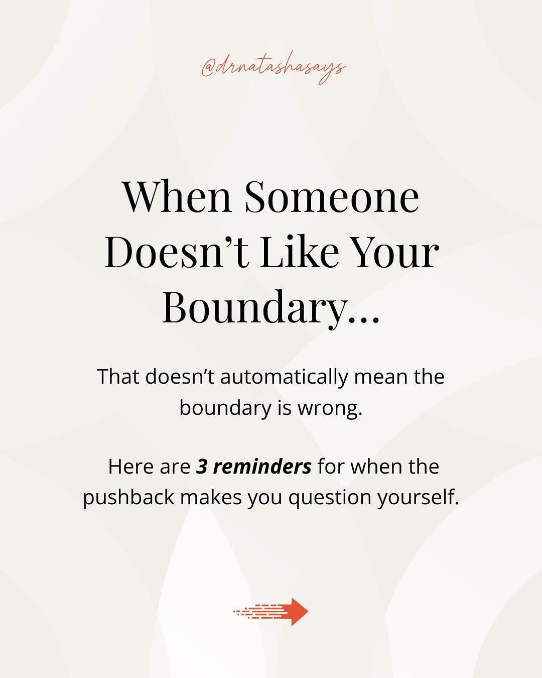 It&rsquo;s one thing to set a boundary.
It&rsquo;s another thing to hold it, especially when someone else doesn&rsquo;t like it.

If you&rsquo;ve ever questioned yourself because of someone&rsquo;s reaction to your &ldquo;no,&rdquo; this post is for 