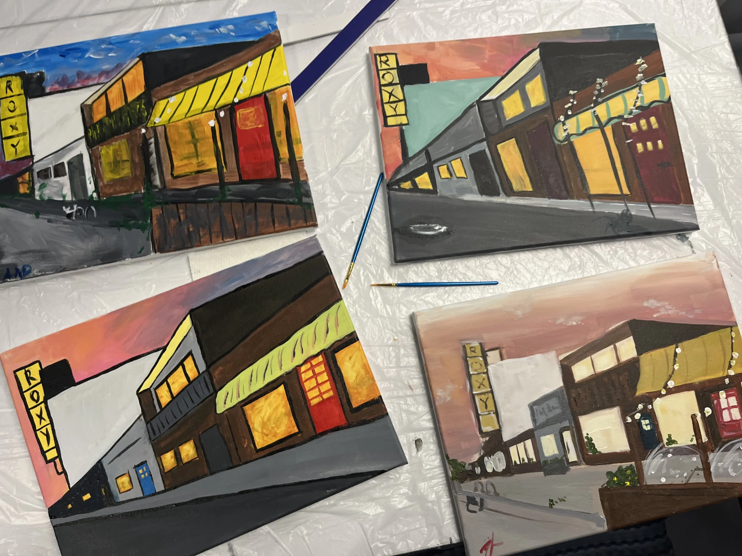 Photo taken by VP Internal Vanessa W. at the APPI City Streetscapes Paint Night. (11/27/25)