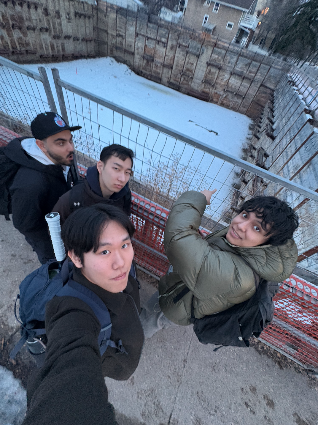 some GAPSS members admiring a development fail.