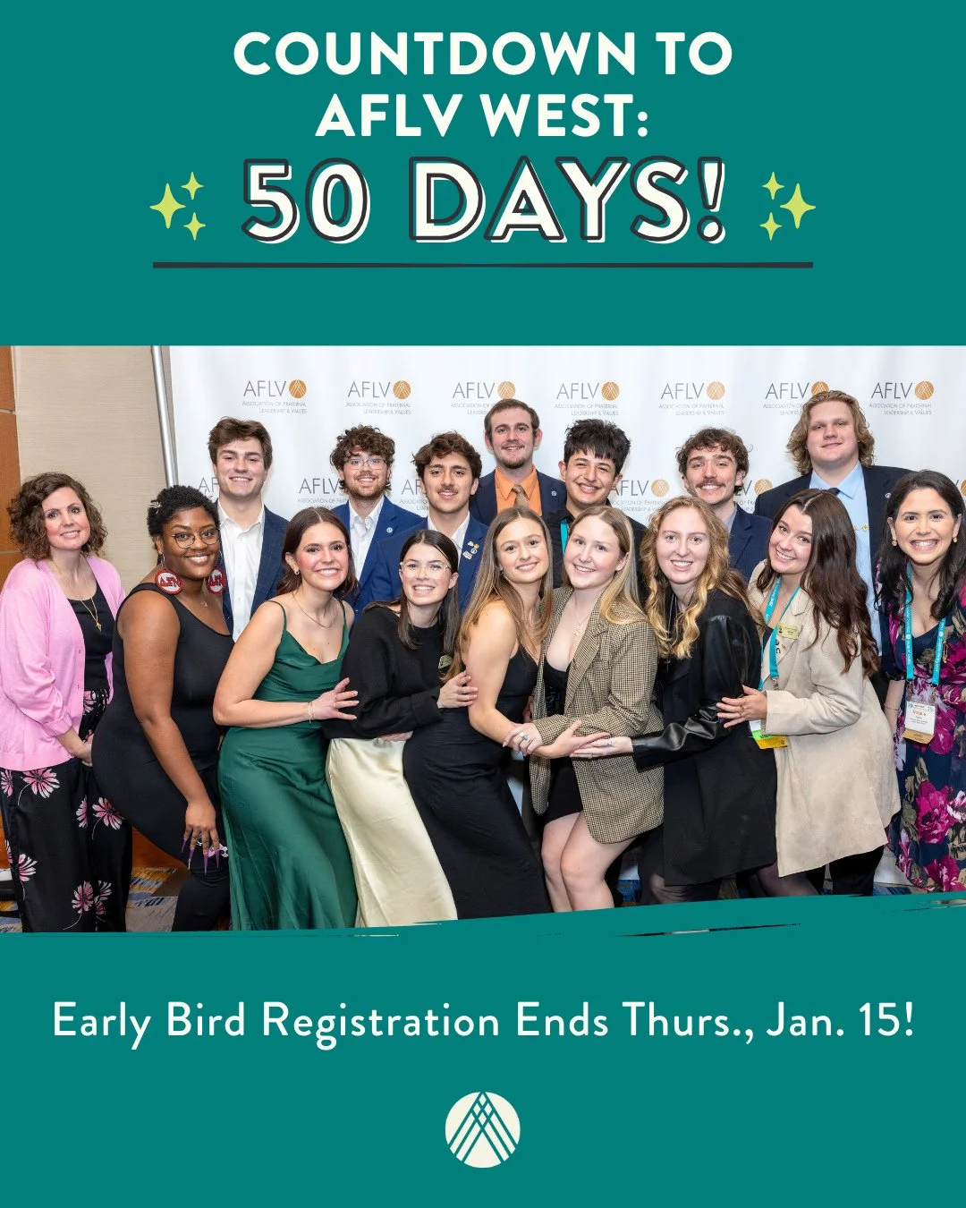We&rsquo;re officially 50 days out from being back in Anaheim for #AFLVWest 2026! Drop a 🌴 if you&rsquo;ll be there in February.⁠
⁠
#AFLVWest #Fraternity #Sorority