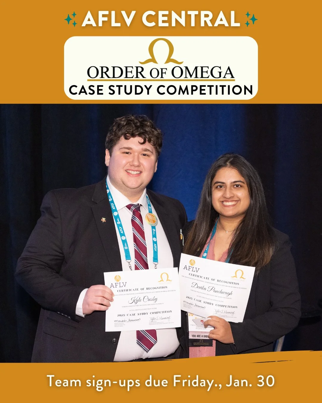 Think you&rsquo;ve got what it takes to lead and problem-solve? Join the Order of Omega Case Study Competition at #AFLVCentral!⁠
⁠
This is your chance to:⁠
🤝 Collaborate with fellow fraternity &amp; sorority members⁠
📚 Tackle real challenges facing