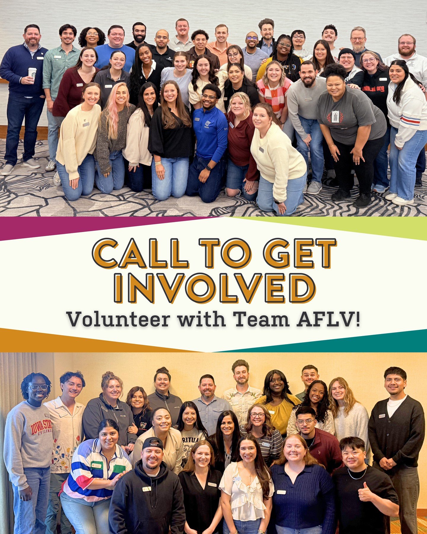 At its core, AFLV&rsquo;s impact is powered by our volunteers 🧡 From our Board of Directors to conference roles and committees, nearly 200 volunteers help bring our mission to life each year.⁠
⁠
Interested in joining this incredible team and making 