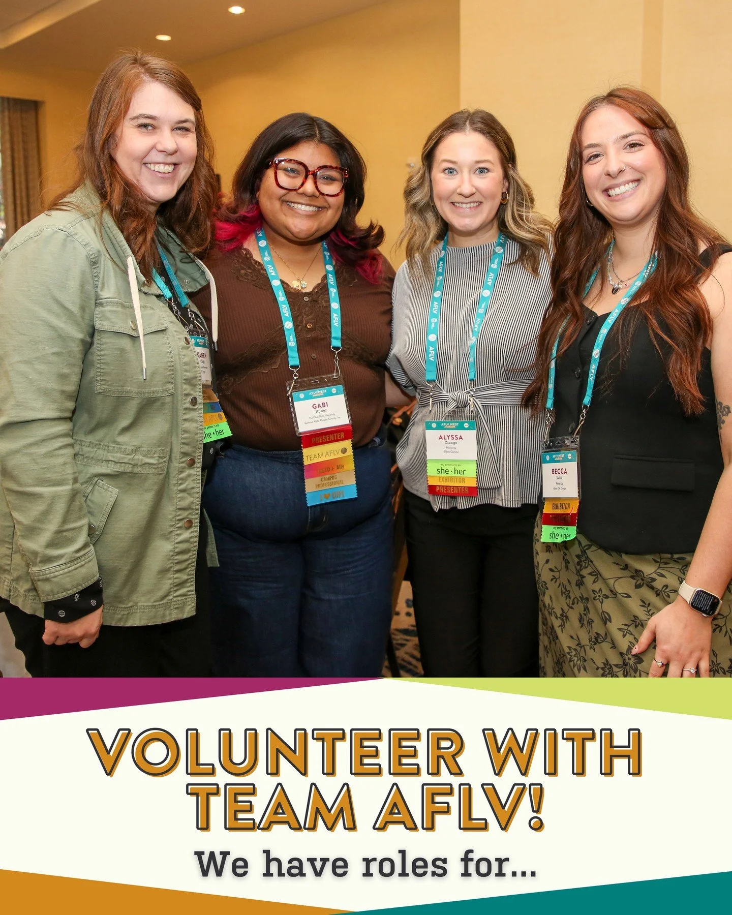 Looking to start, or deepen, your involvement in the fraternity and sorority space? 👀 🌎💥⁠
⁠
Join #TeamAFLV through our Call to Get Involved process! We&rsquo;re seeking dedicated professionals and students to support AFLV conferences and all educa