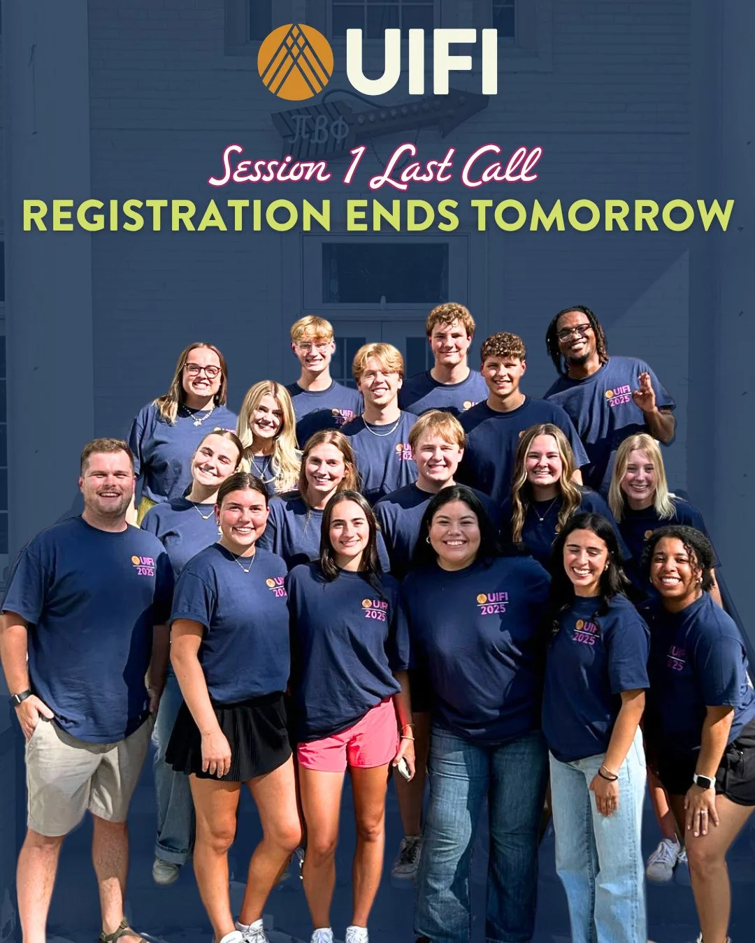 Tomorrow is the LAST day to register for UIFI Session 1! 🚨⁠
⁠
Don&rsquo;t miss your chance to join student leaders from across the country this summer for growth, connection, and real conversations in fraternity and sorority leadership 🌱 💬⁠
⁠
Stil
