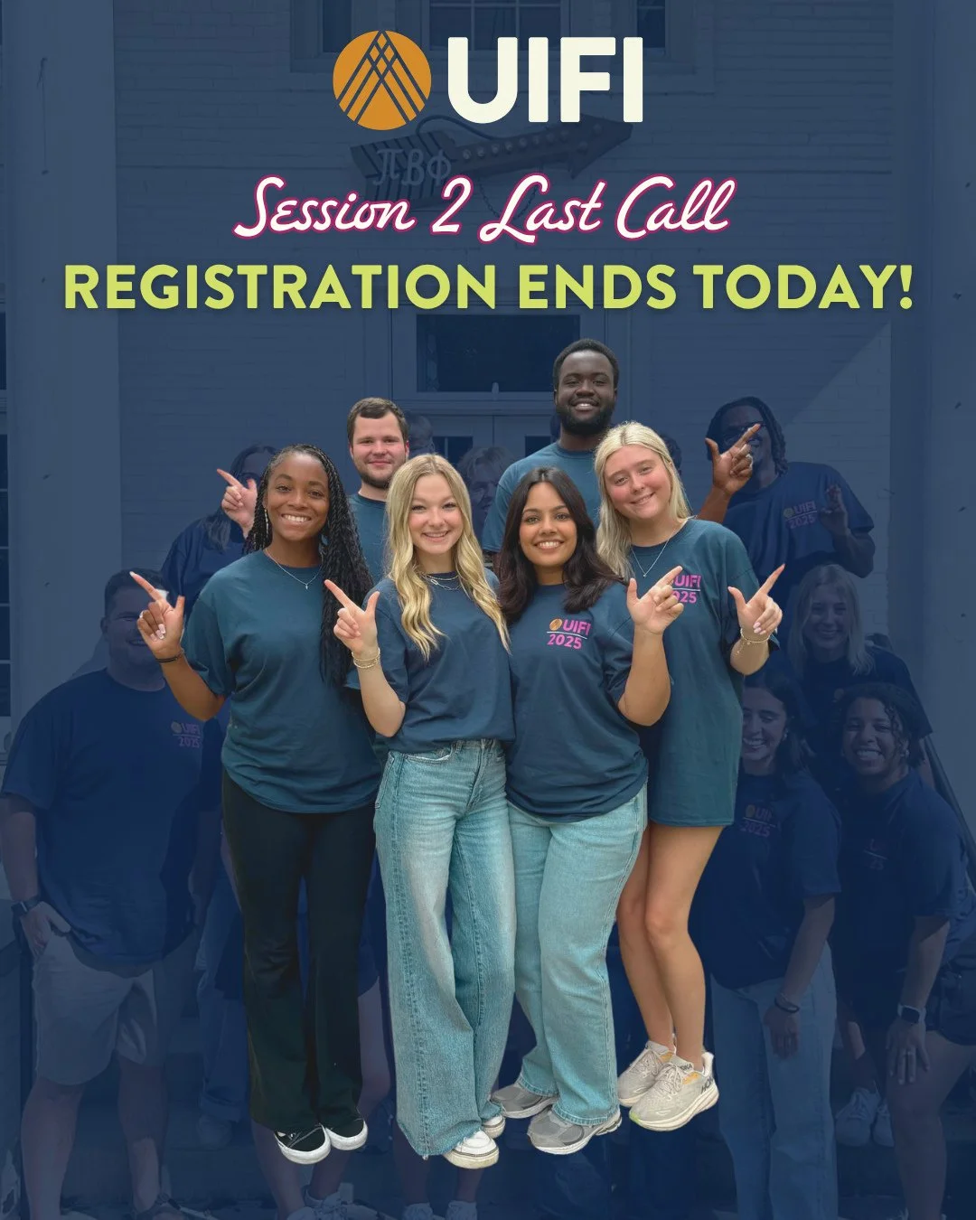 Today (Tuesday) is LAST day to register for UIFI Session 2! 🚨⁠
Don&rsquo;t miss your chance to join student leaders from across the country this summer for growth, connection, and real conversations in fraternity and sorority life 🌱 💬⁠
⁠
Still fig