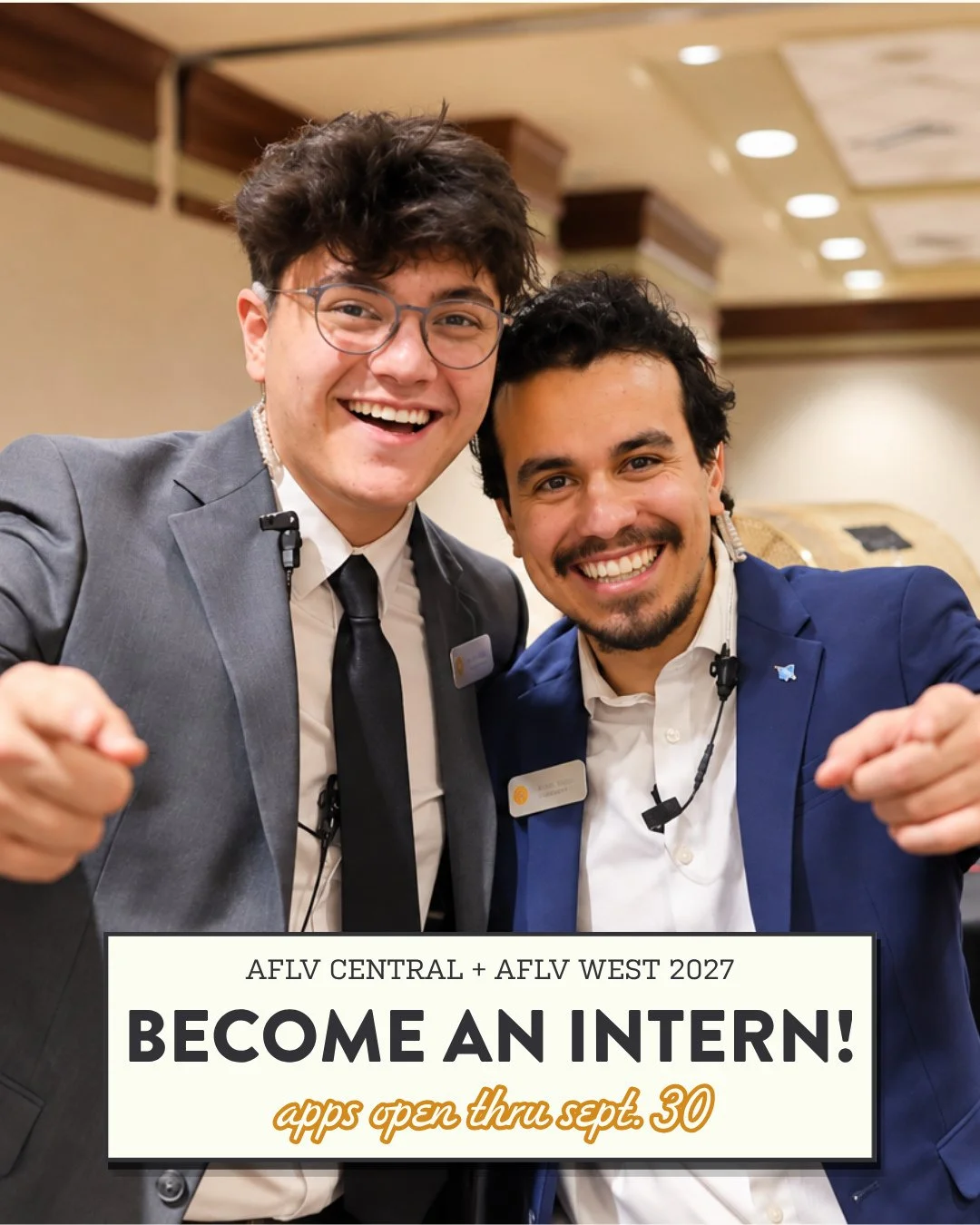Looking for a hands-on internship experience in January or February 2027? 👀  AFLV Central + AFLV West Intern applications are open through the end of the month!⁠
⁠
And no... you don&rsquo;t have to be in a student affairs program to apply. We&rsquo;